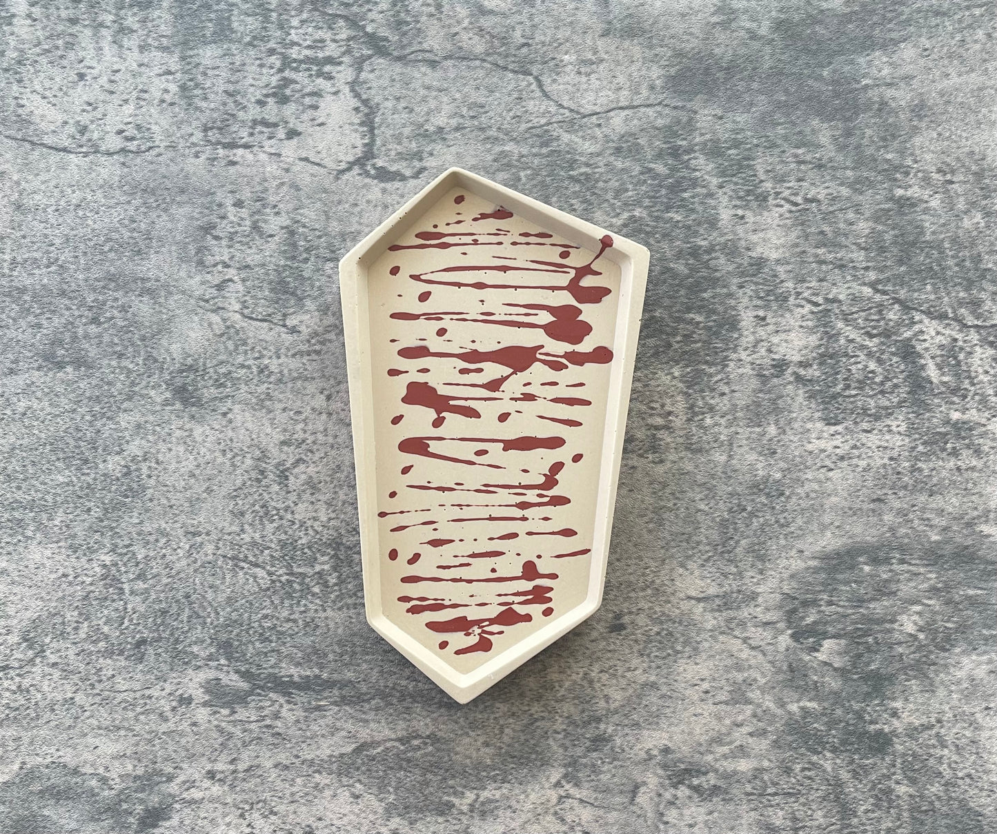 Small Accent Tray | Tan and Red