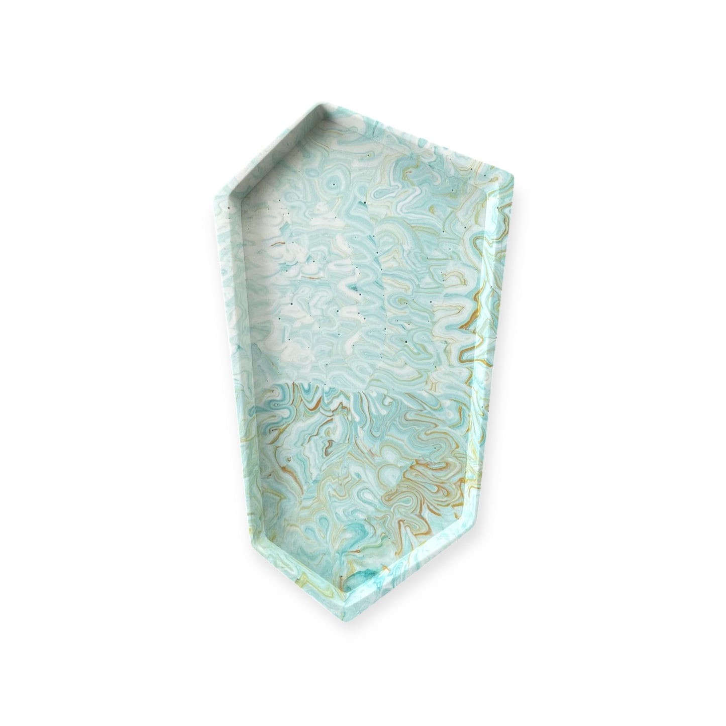 Small Accent Tray | Green + White