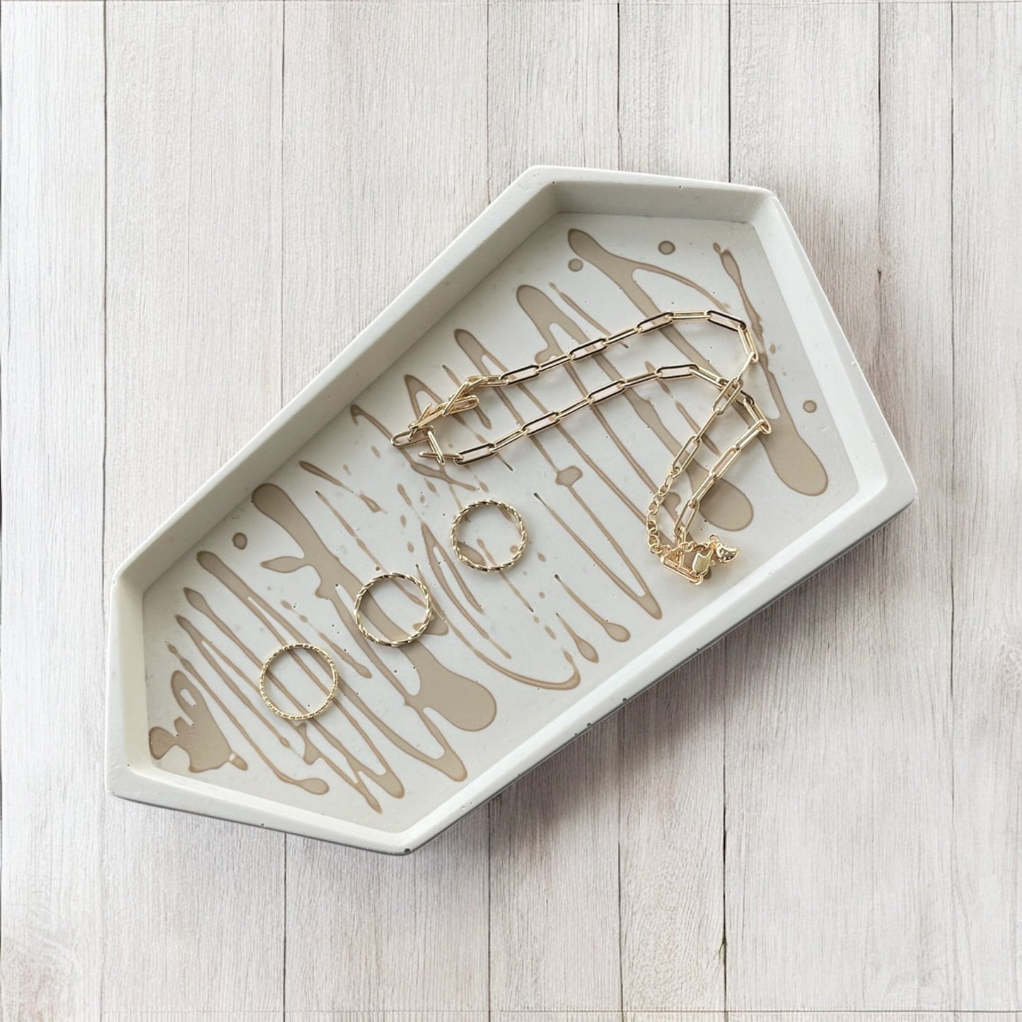 Small Accent Tray | Beige and Brown