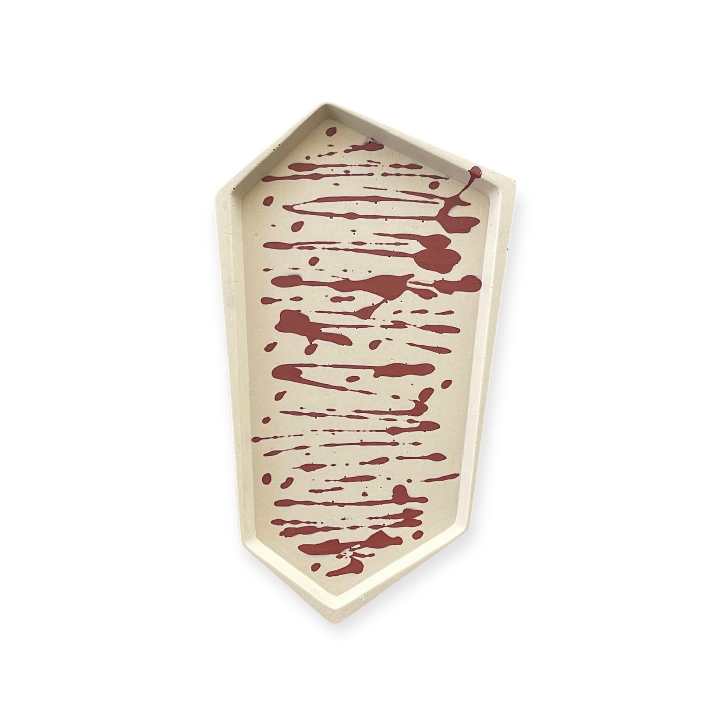Small Accent Tray | Tan and Red