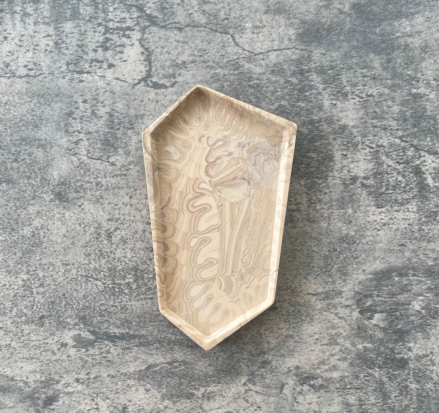 Small Accent Tray | Brown Swirl Design