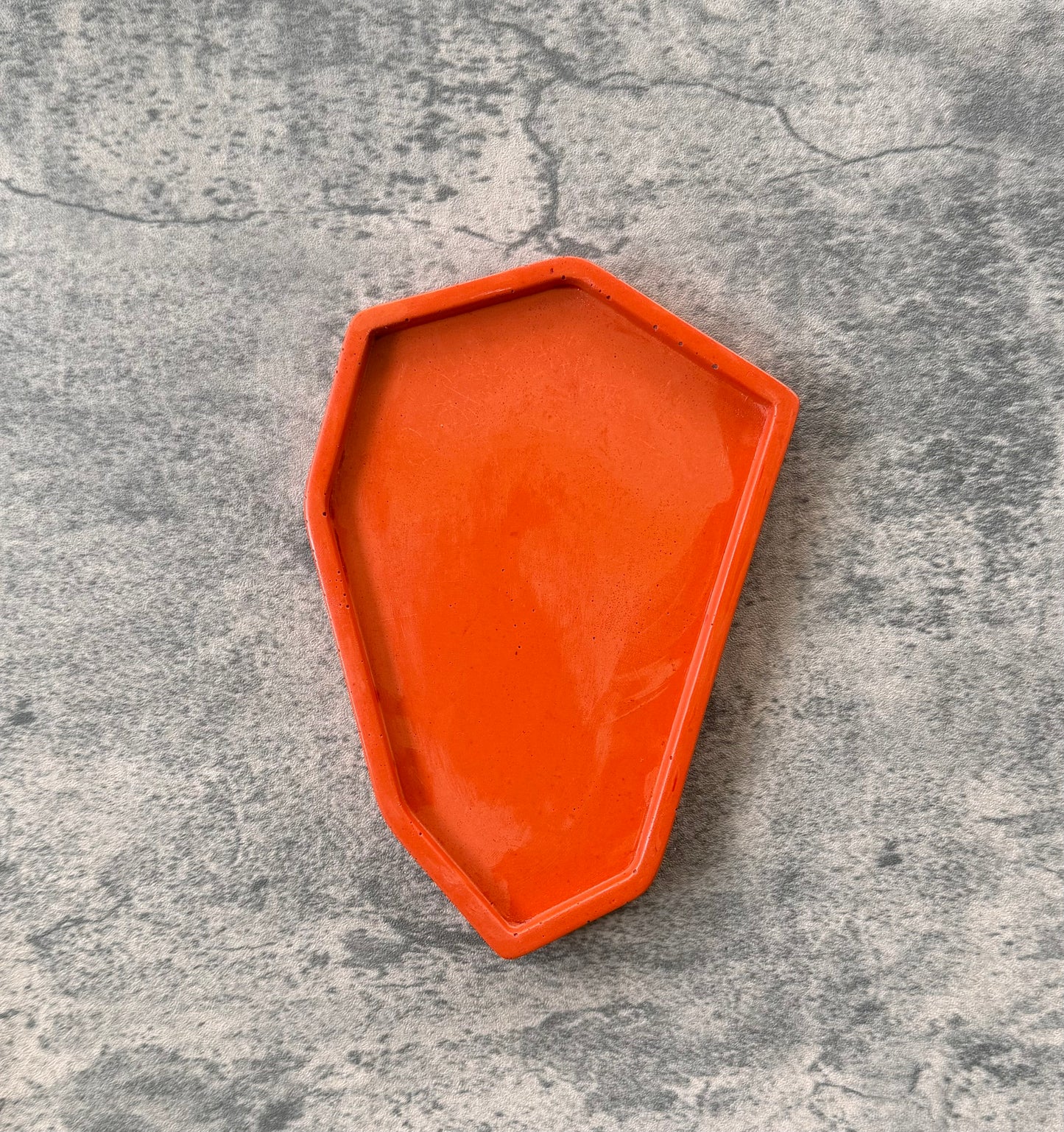Medium Abstract Tray | Red-Orange