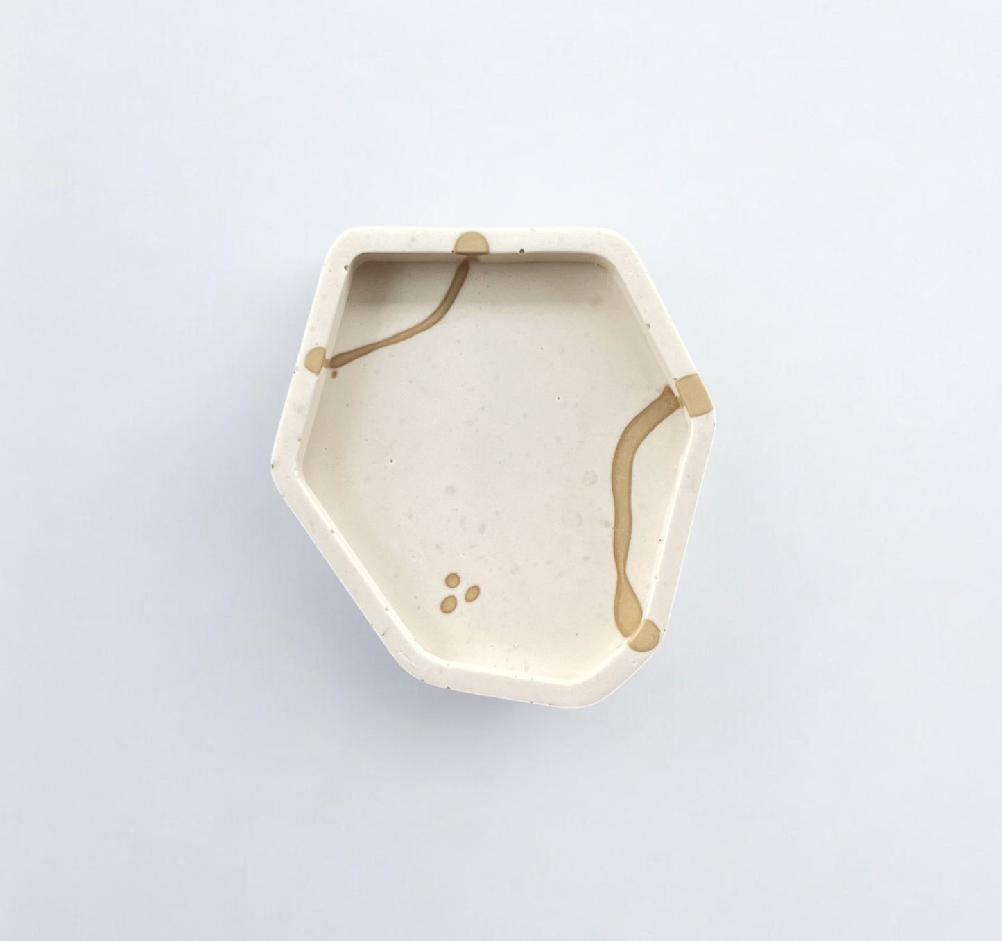 Small Abstract Trinket | Off White, Brown
