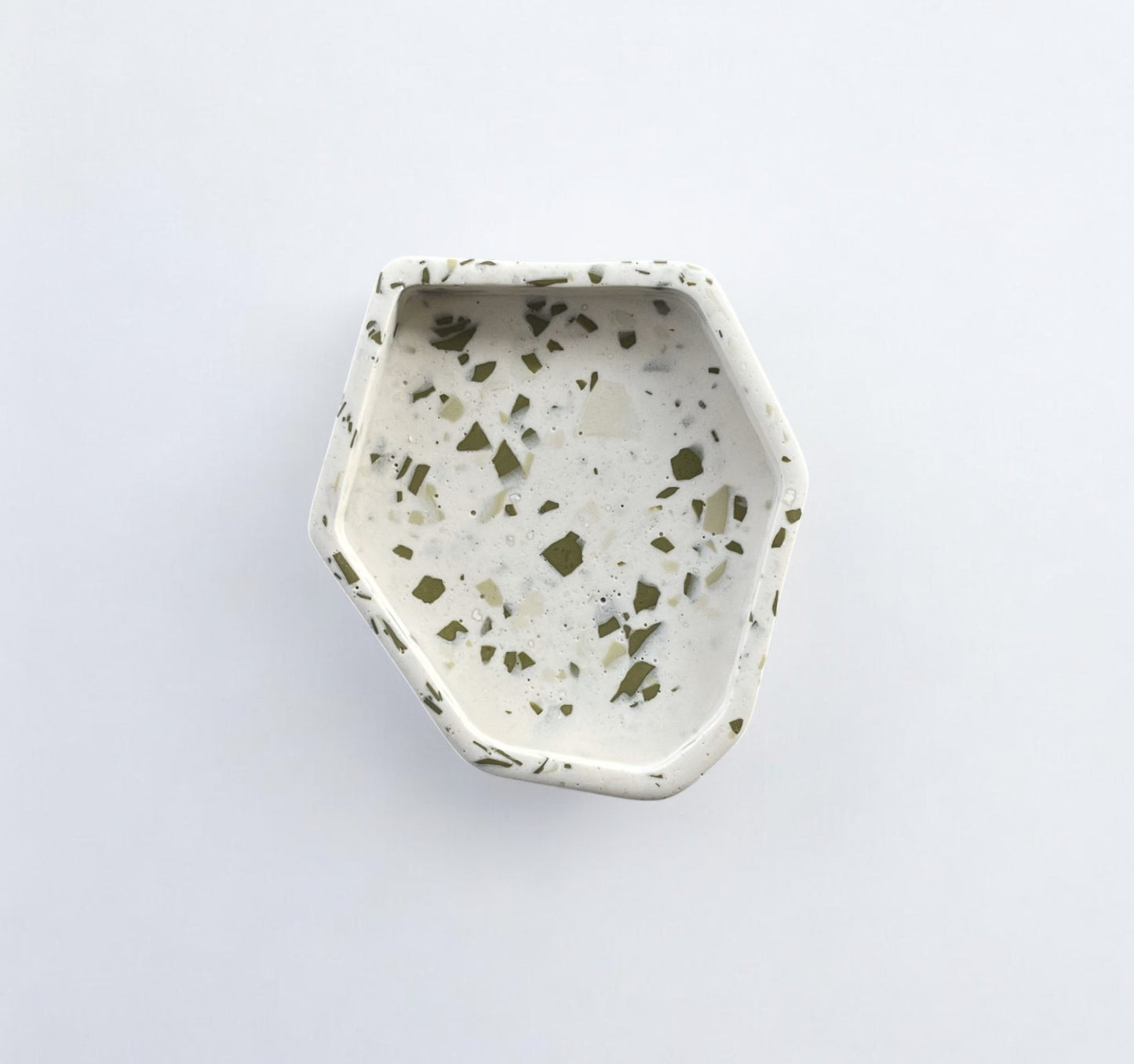Small Abstract Trinket | Off White, Green