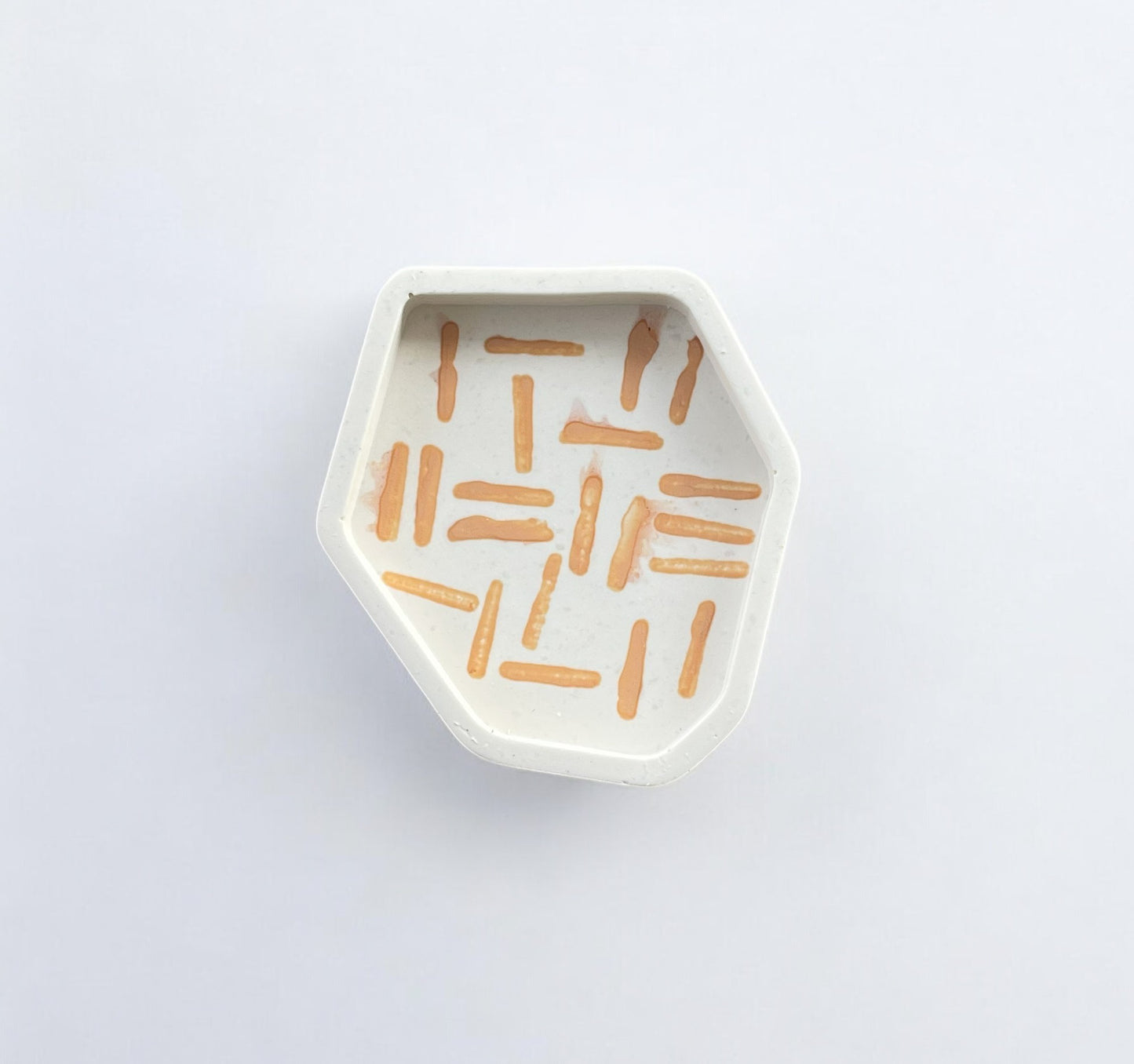 Small Abstract Trinket | Off White, Orange