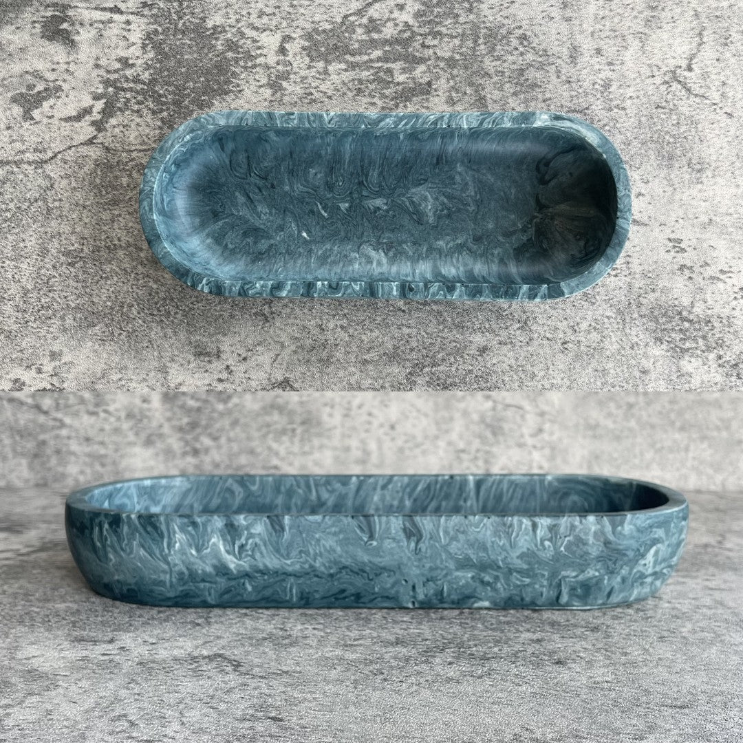 Accent Bowl | Blue Swirl Effect