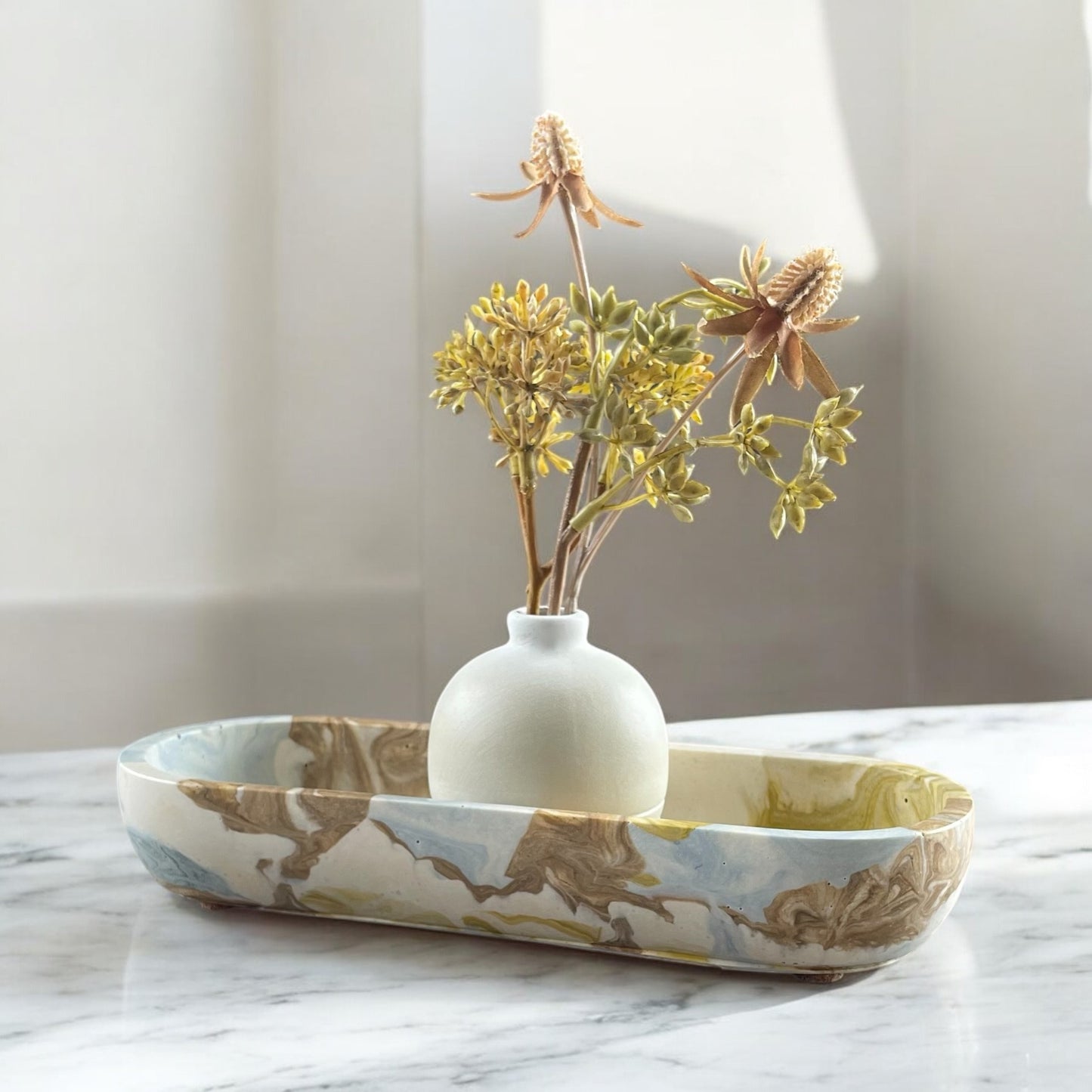 Accent Bowl | Blue Caramel Swirl Effect