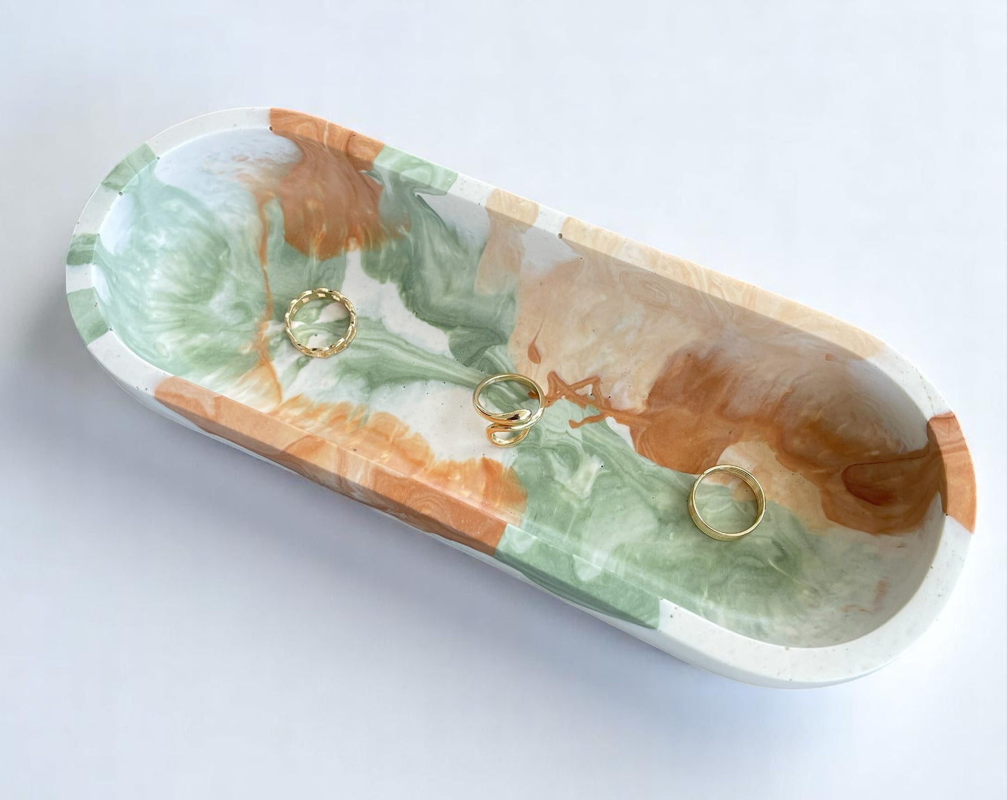 Accent Bowl | Green + Terracotta