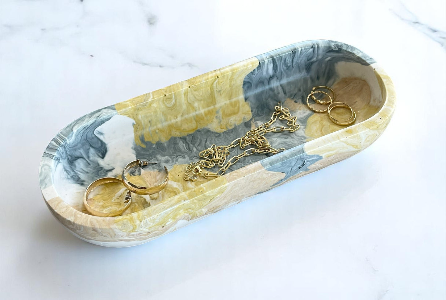 Accent Bowl | Yellow + Blue + White