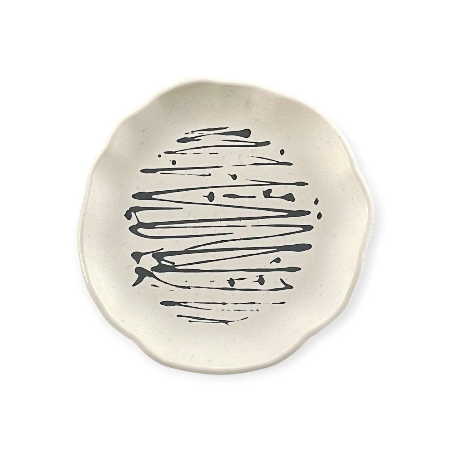 Round Accent Dish | Off White & Black II