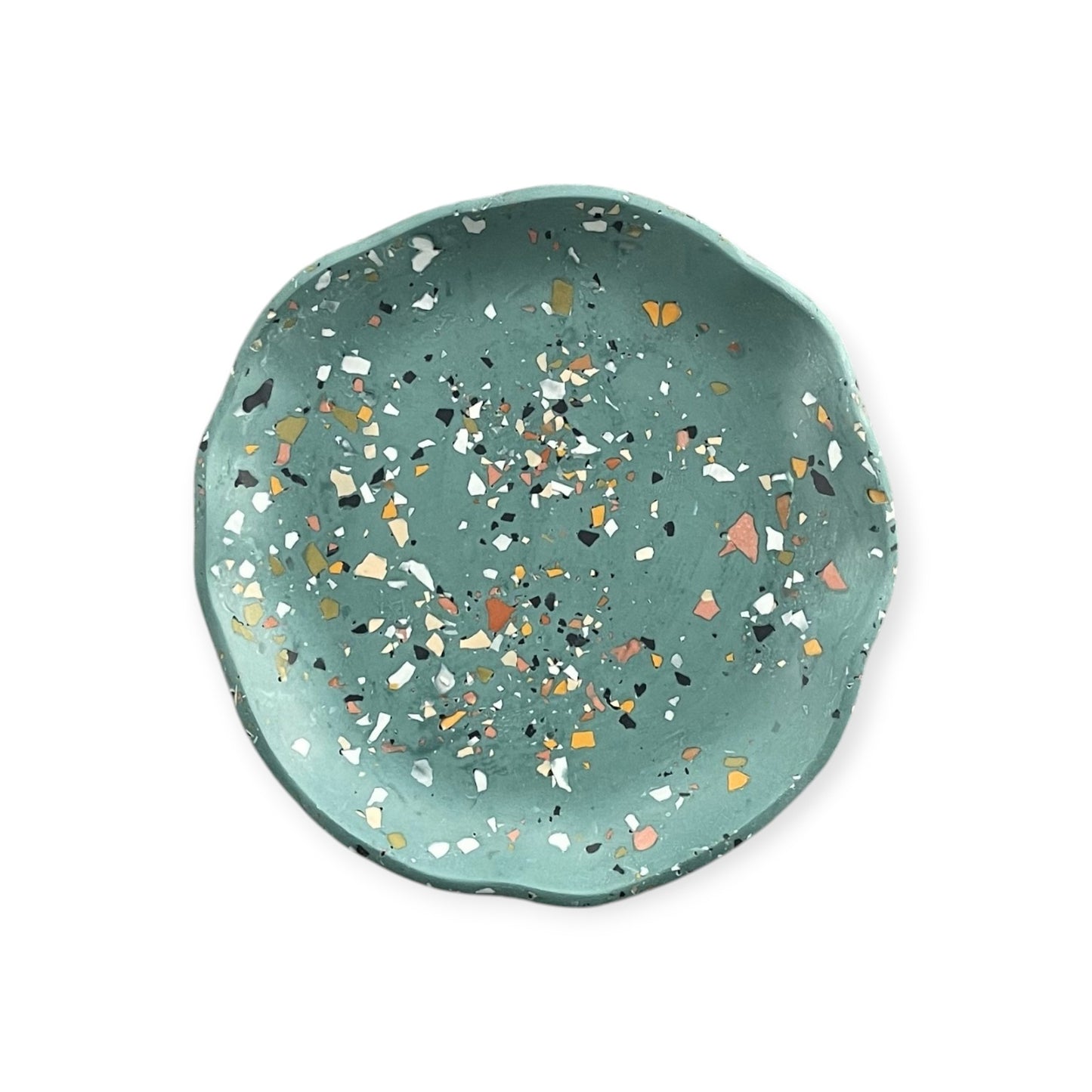Round Accent Dish | Green w/ Terrazzo