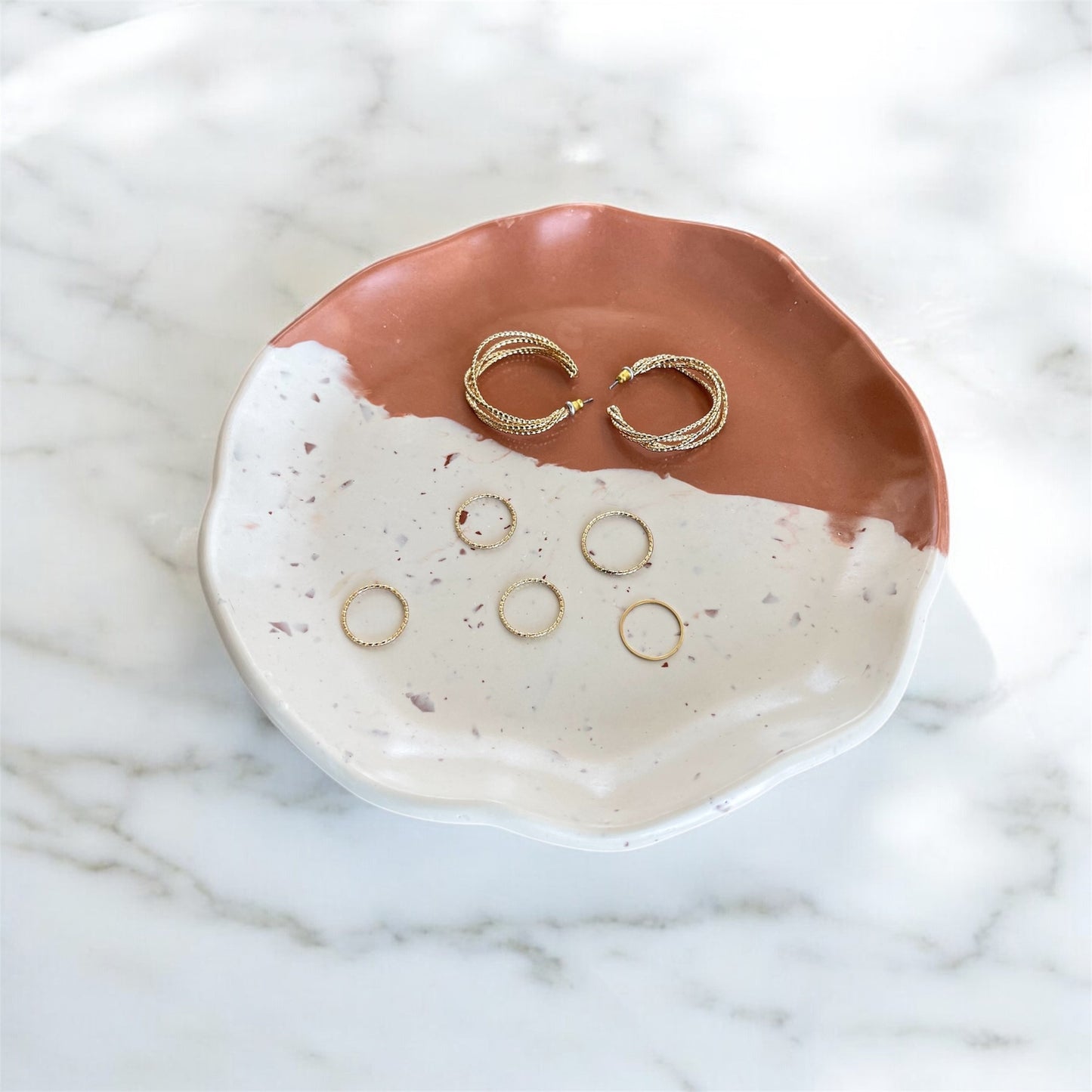 Round Accent Dish | Beige, Terracotta