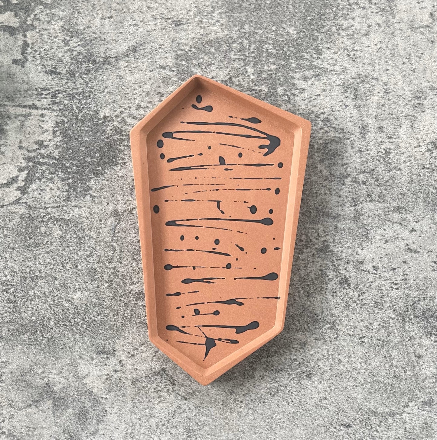 Small Accent Tray | Orange & Black