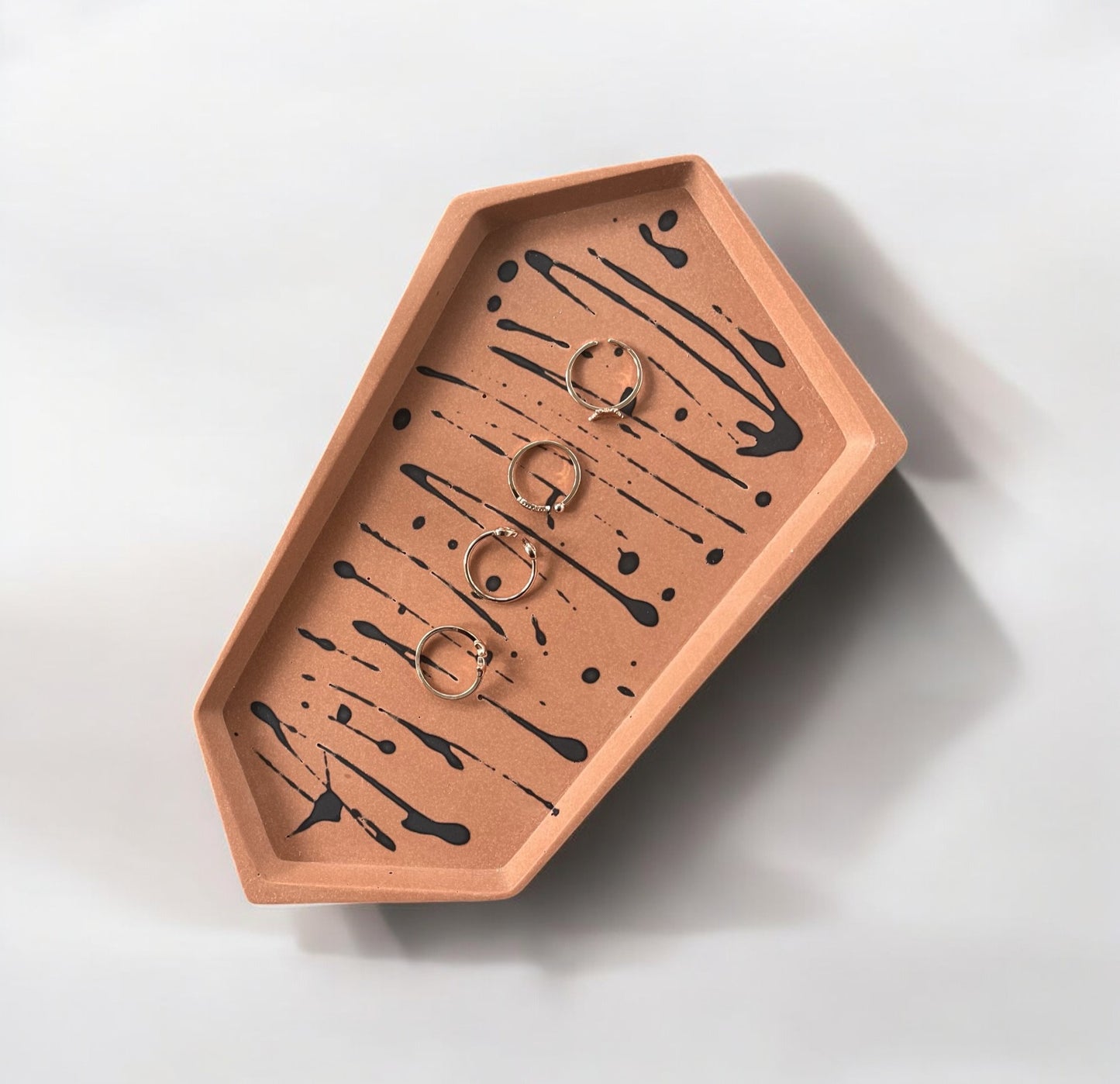Small Accent Tray | Orange & Black
