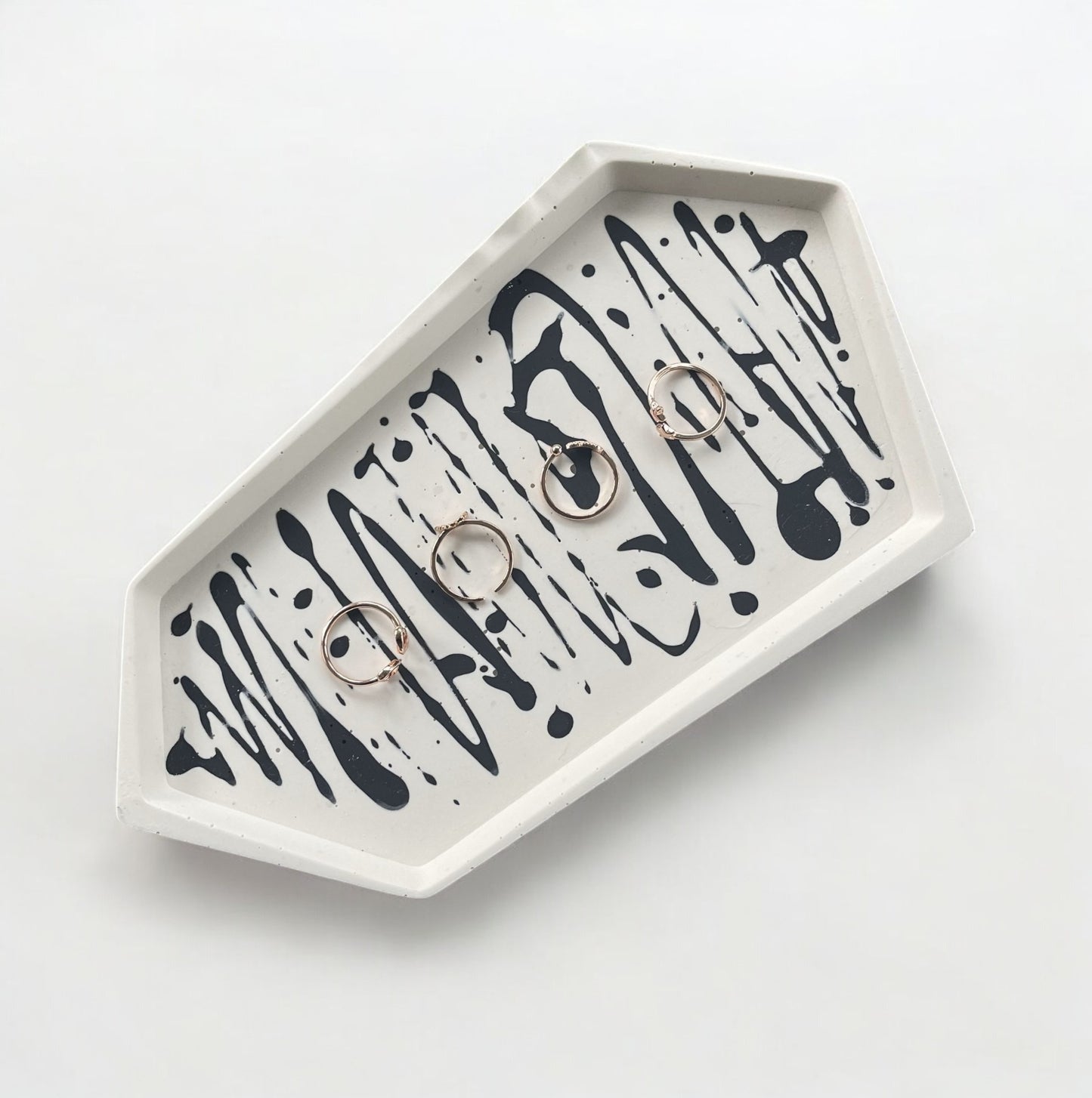 Small Accent Tray | White & Black I