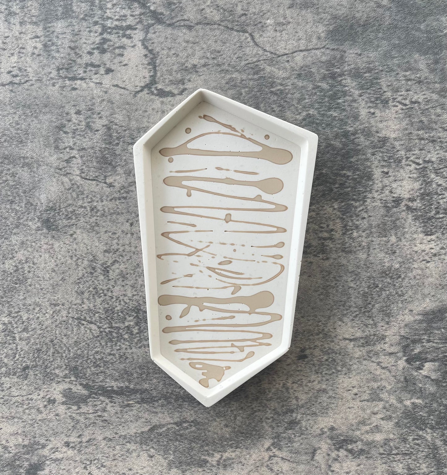 Small Accent Tray | Beige and Brown