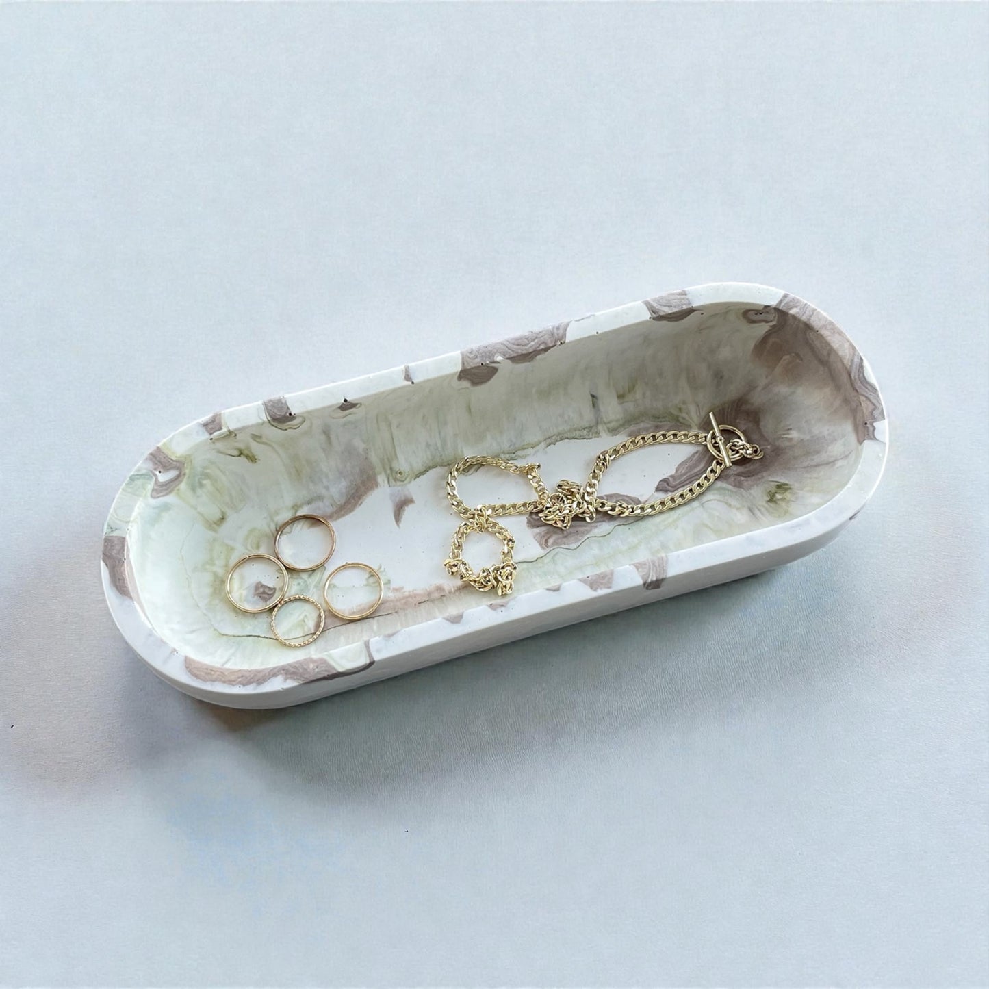 Accent Bowl | White + Brown