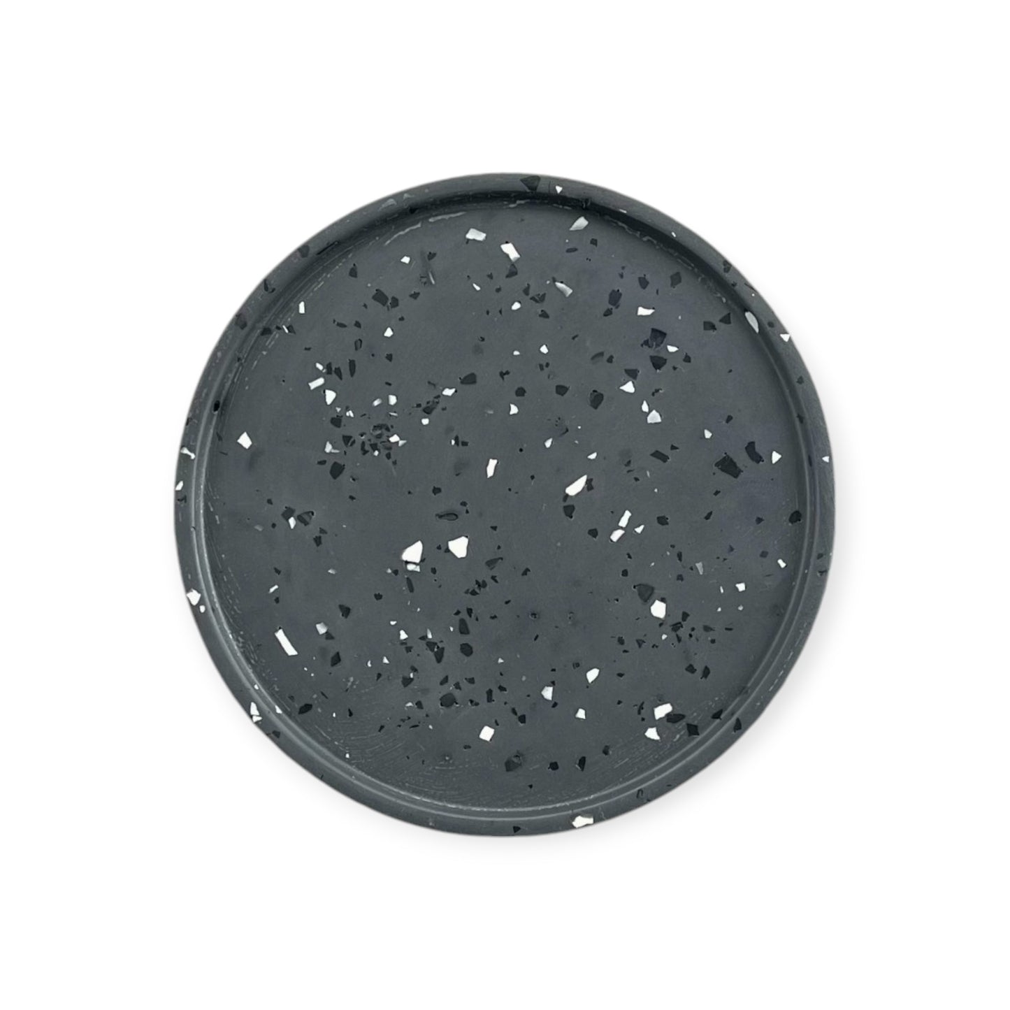 Flat Circle Tray | Grey, Black, White