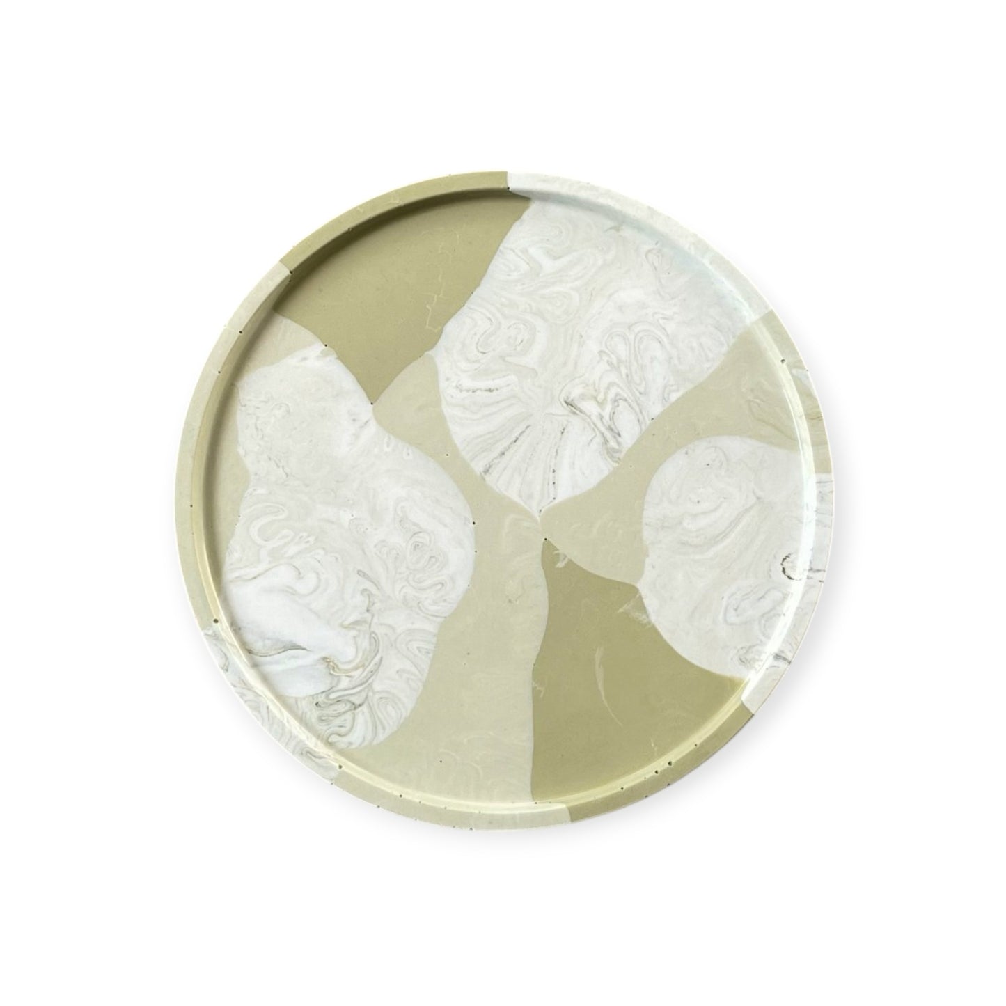 Flat Circle Tray | Shades of Green