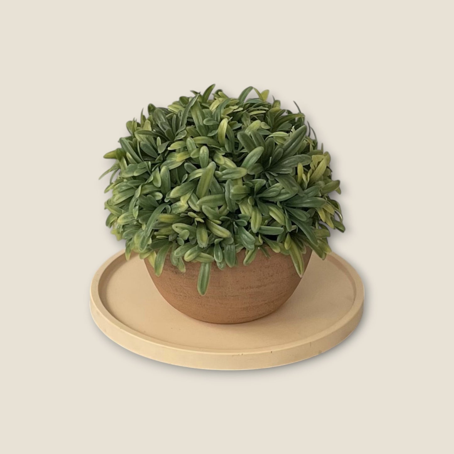 Flat Circle Tray | Beige