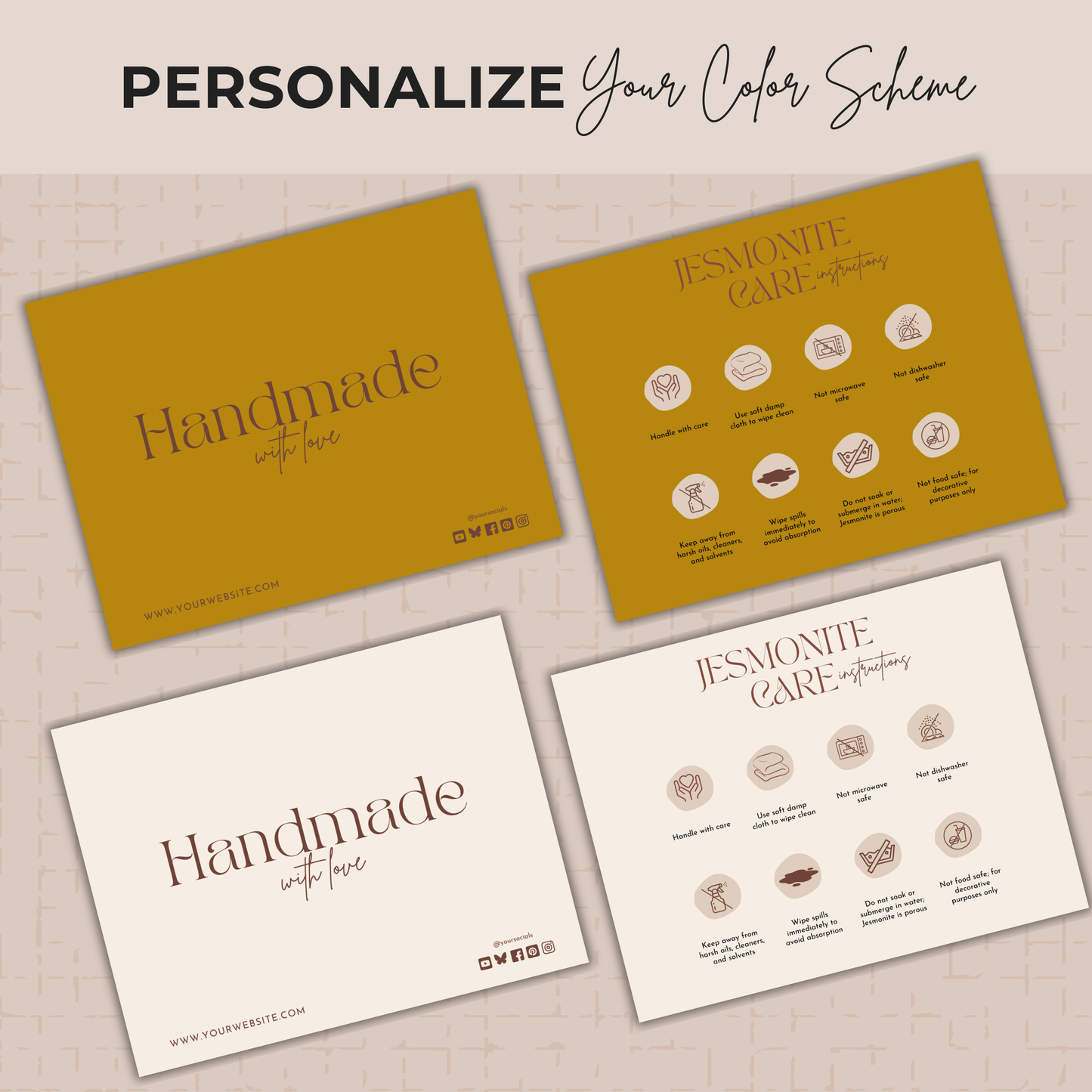 Jesmonite Care Card | Jesmonite Care Instructions