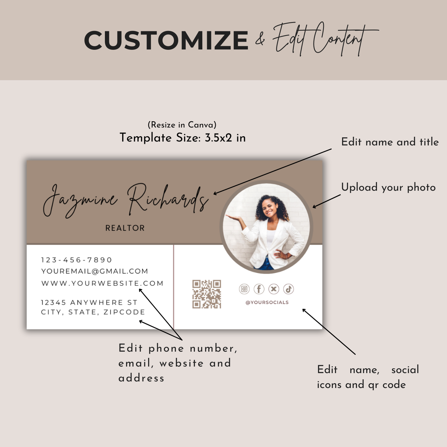 Modern Business Card Template | Entrepreneur Business Card