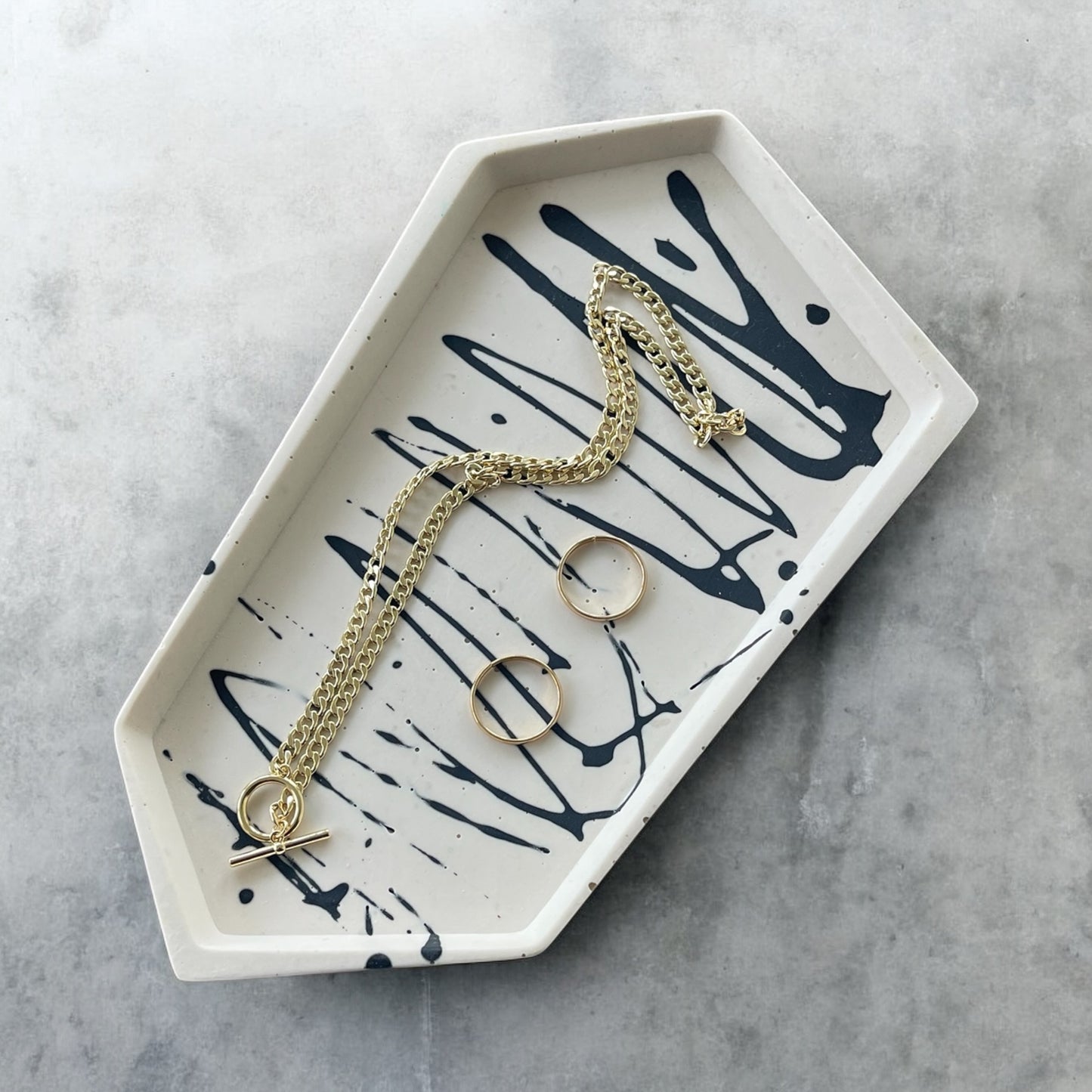 Small Accent Tray | White and Black