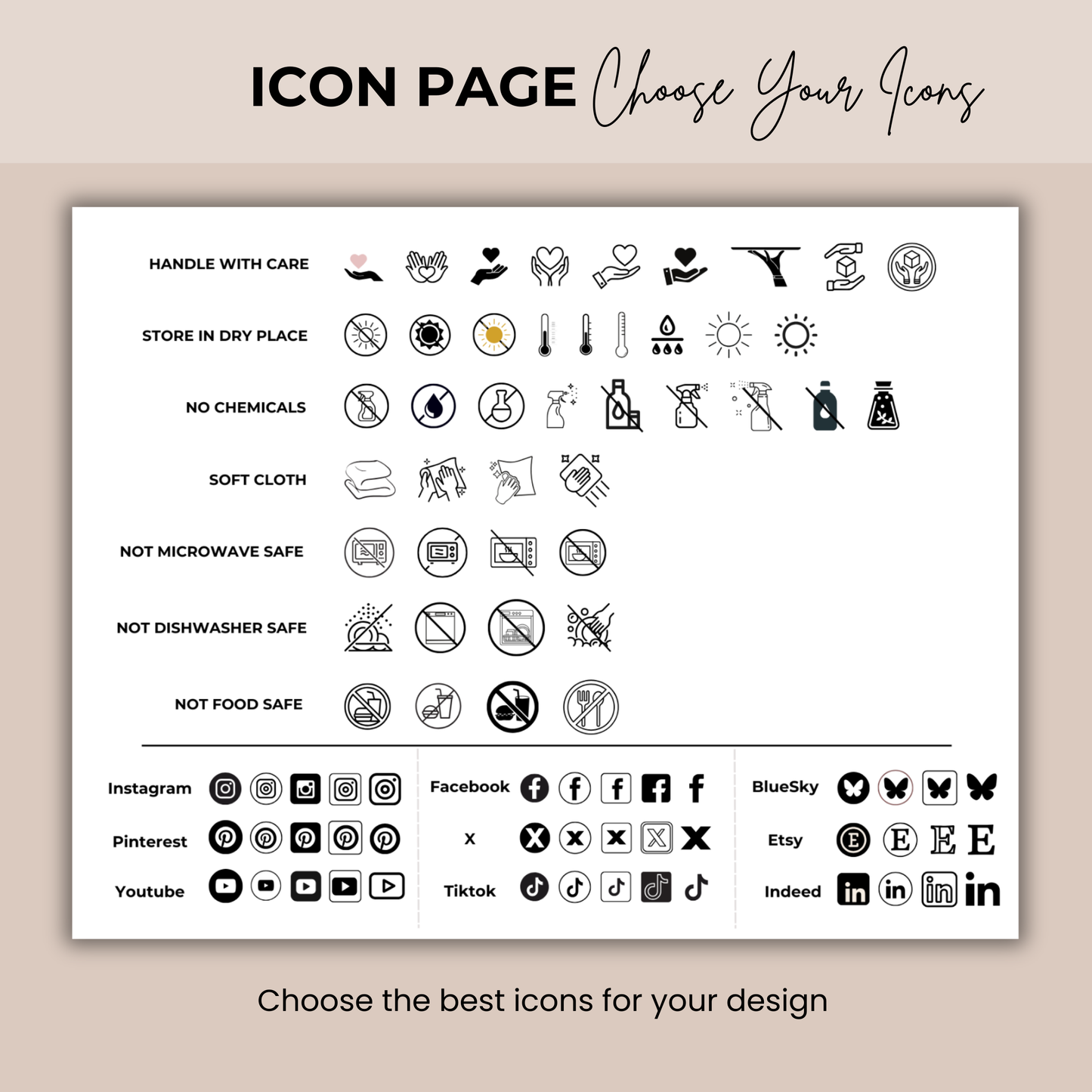 Jesmonite Care Card Template | Jesmonite Instructions | Canva Template