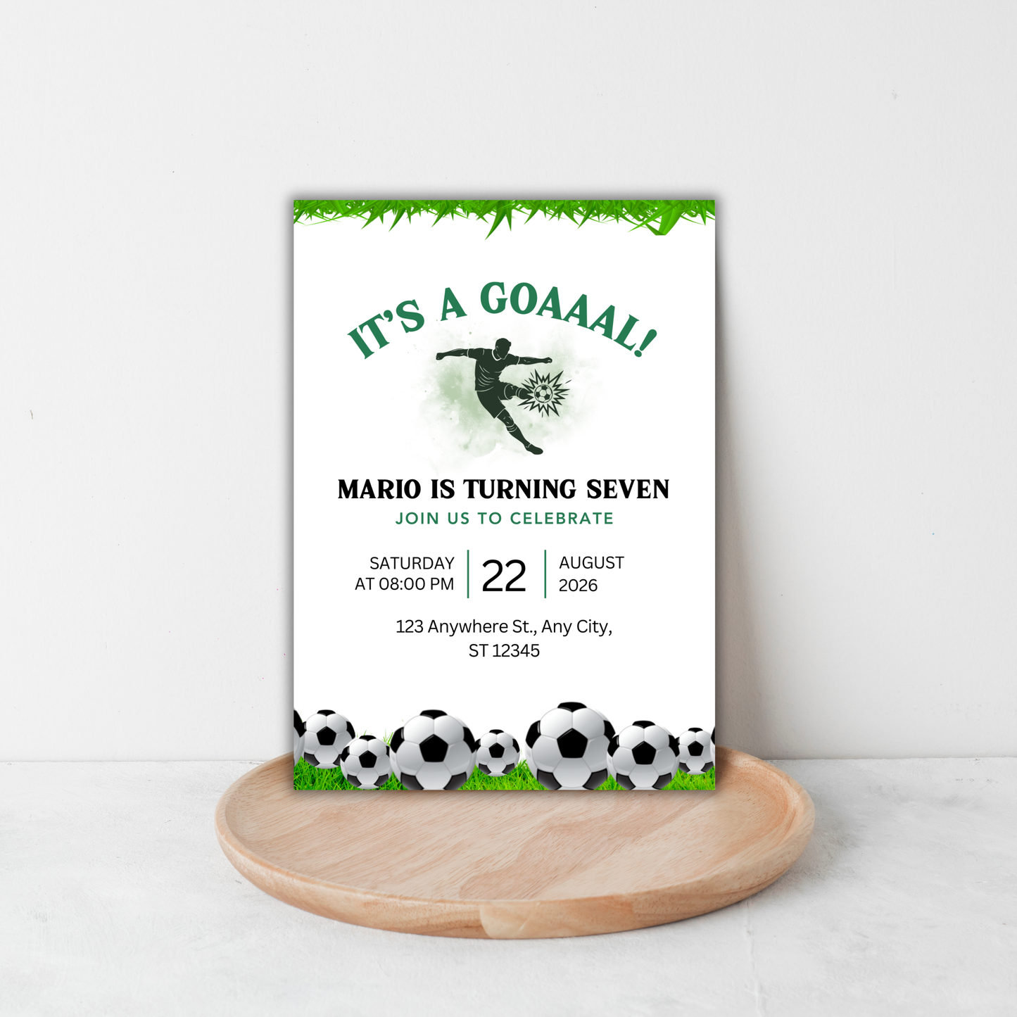 Soccer Theme Birthday | Canva Template
