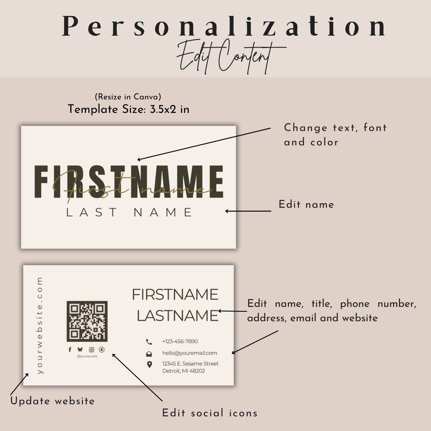 Modern Business Card Template | Entrepreneur Business Card