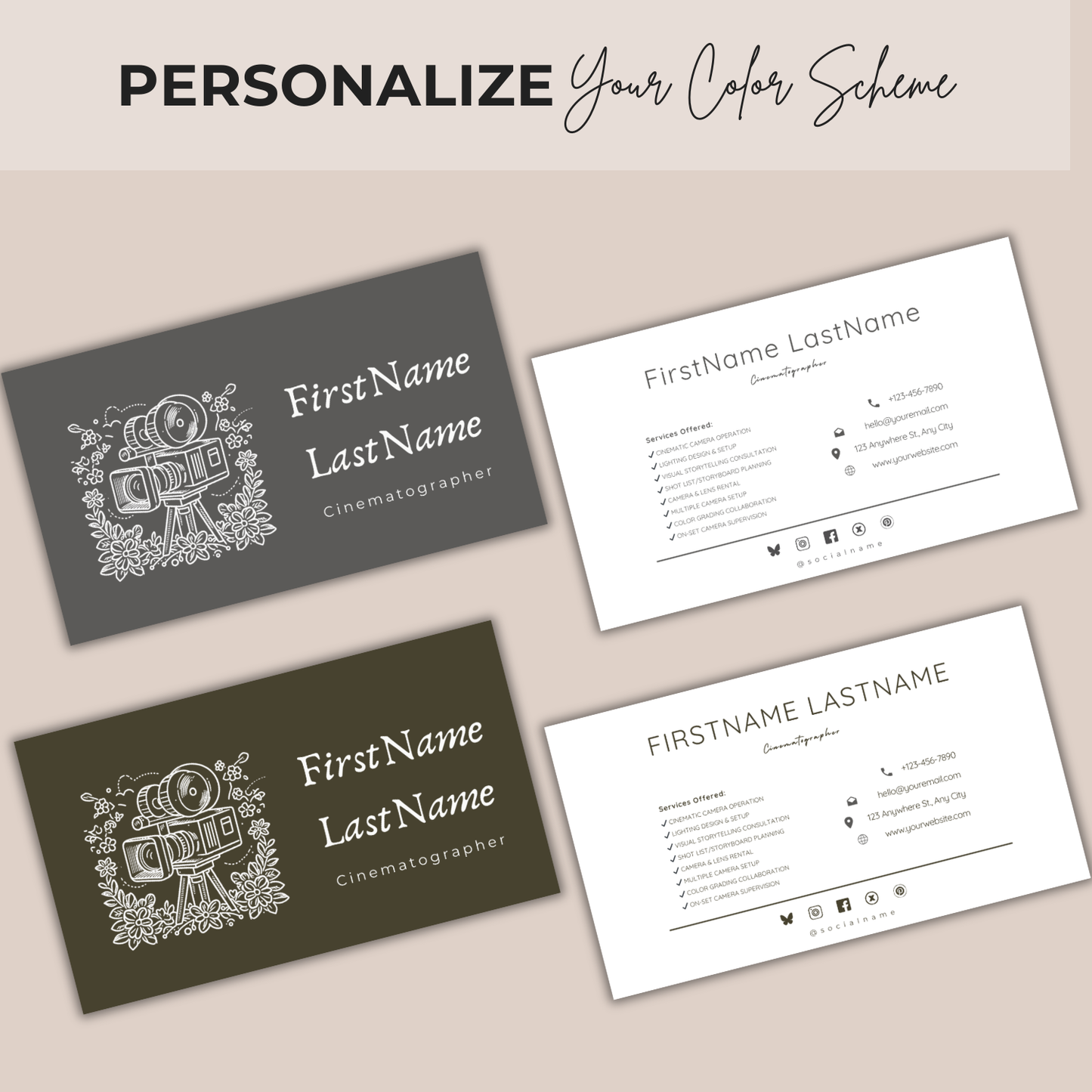 Modern Business Card Template | Cinematographer