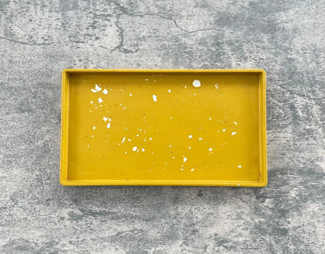 Rectangle Tray | Yellow w/ White Terrazzo