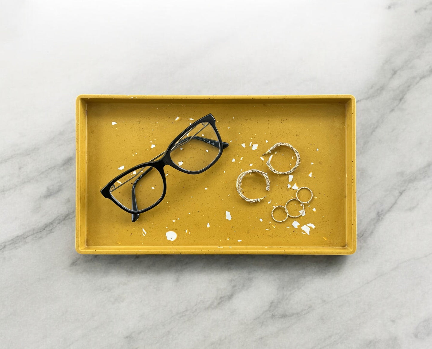 Rectangle Tray | Yellow w/ White Terrazzo