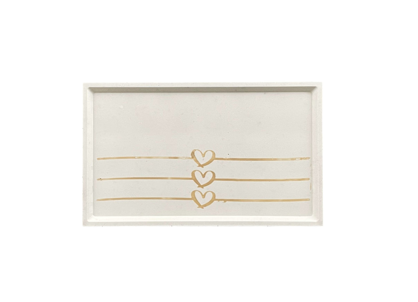 Flat Rectangle Tray | Off White, Tan