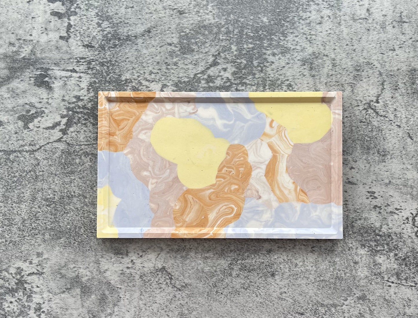 Flat Rectangle Tray | Purple + Yellow