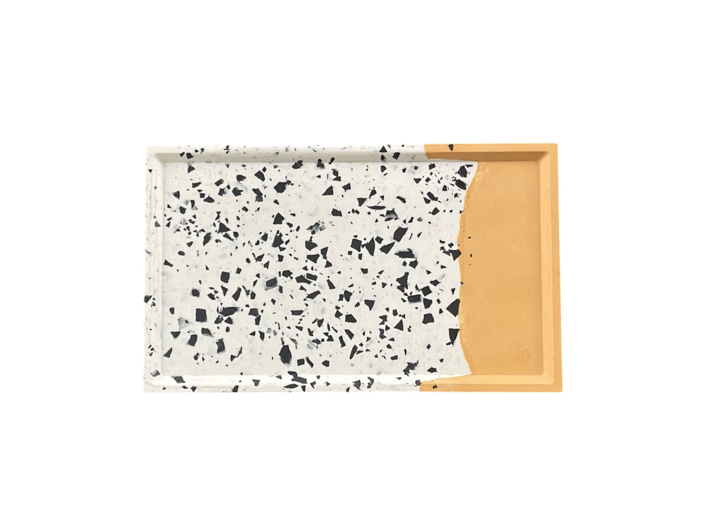Flat Rectangle Tray | Yellow, White, Black
