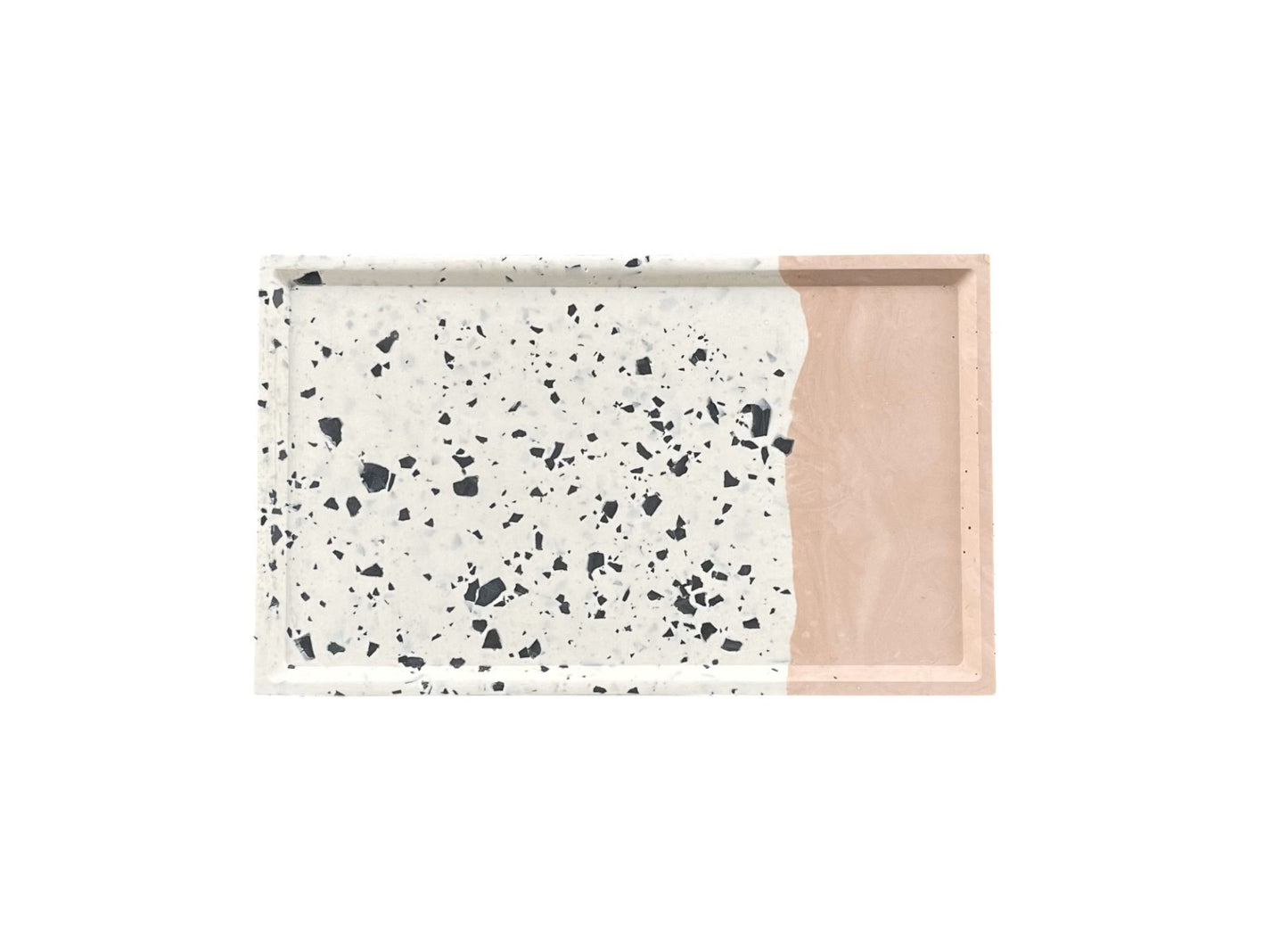 Flat Rectangle Tray | Pink, White, Black