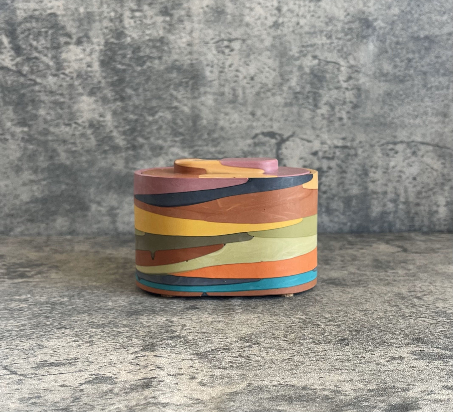 Small Storage Pot w/ Top | Multicolor