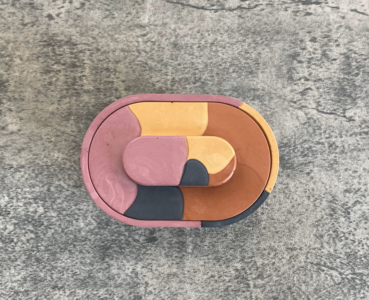 Small Storage Pot w/ Top | Multicolor