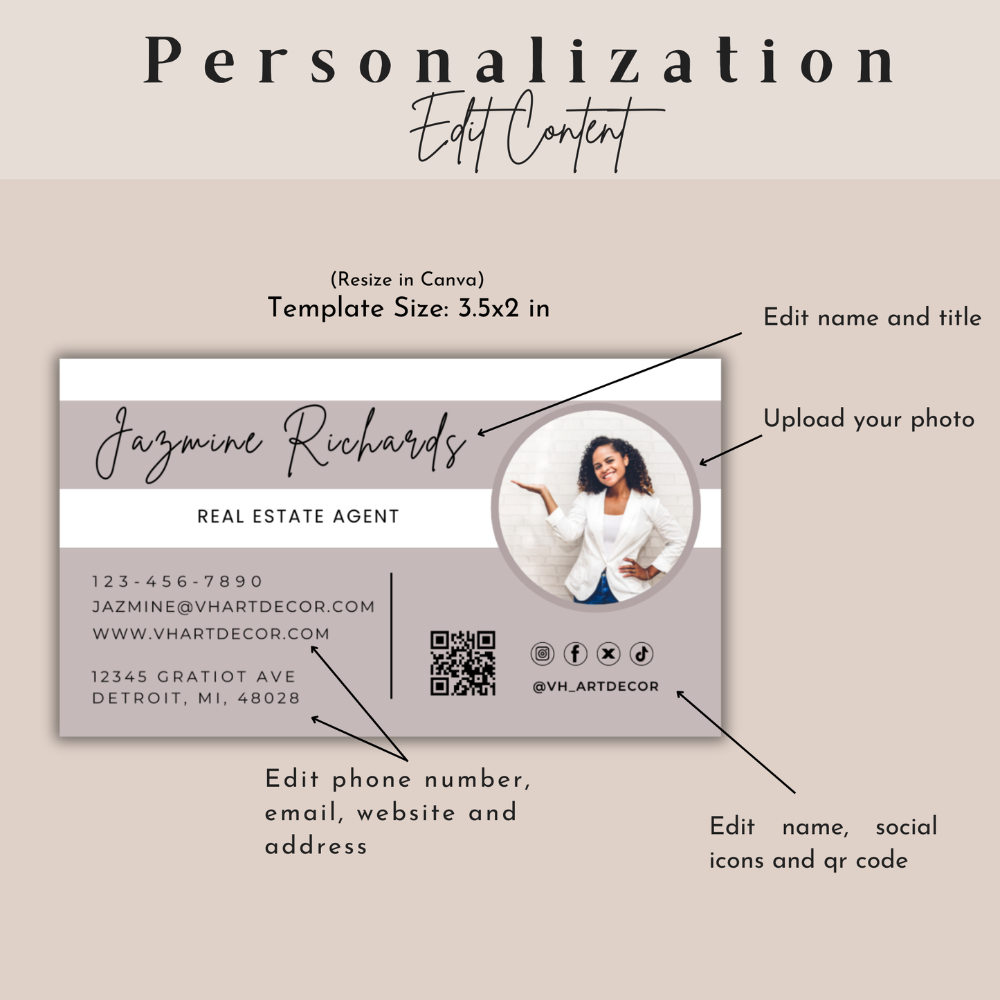 Modern Business Card Template | Entrepreneur Business Card