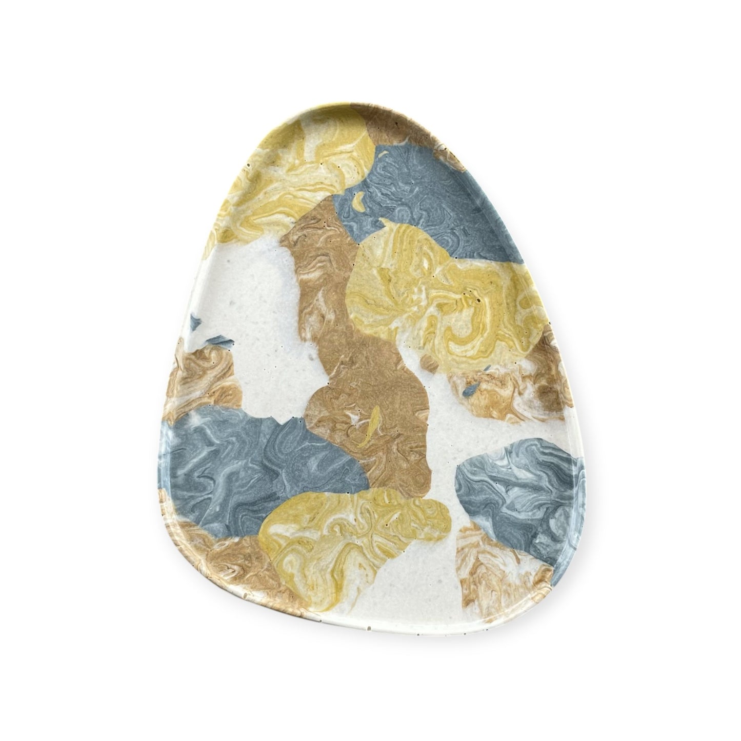 Large Triangle Tray | Blue + Yellow