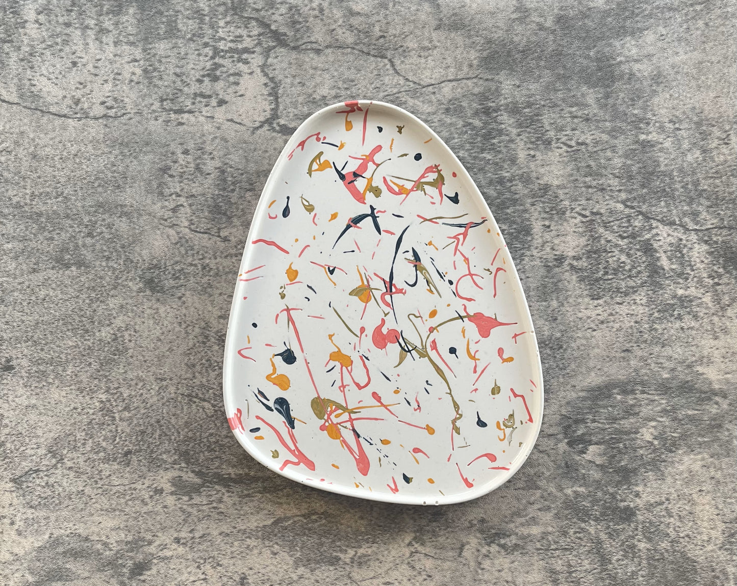 Large Triangle Tray | Abstract Splash Tray