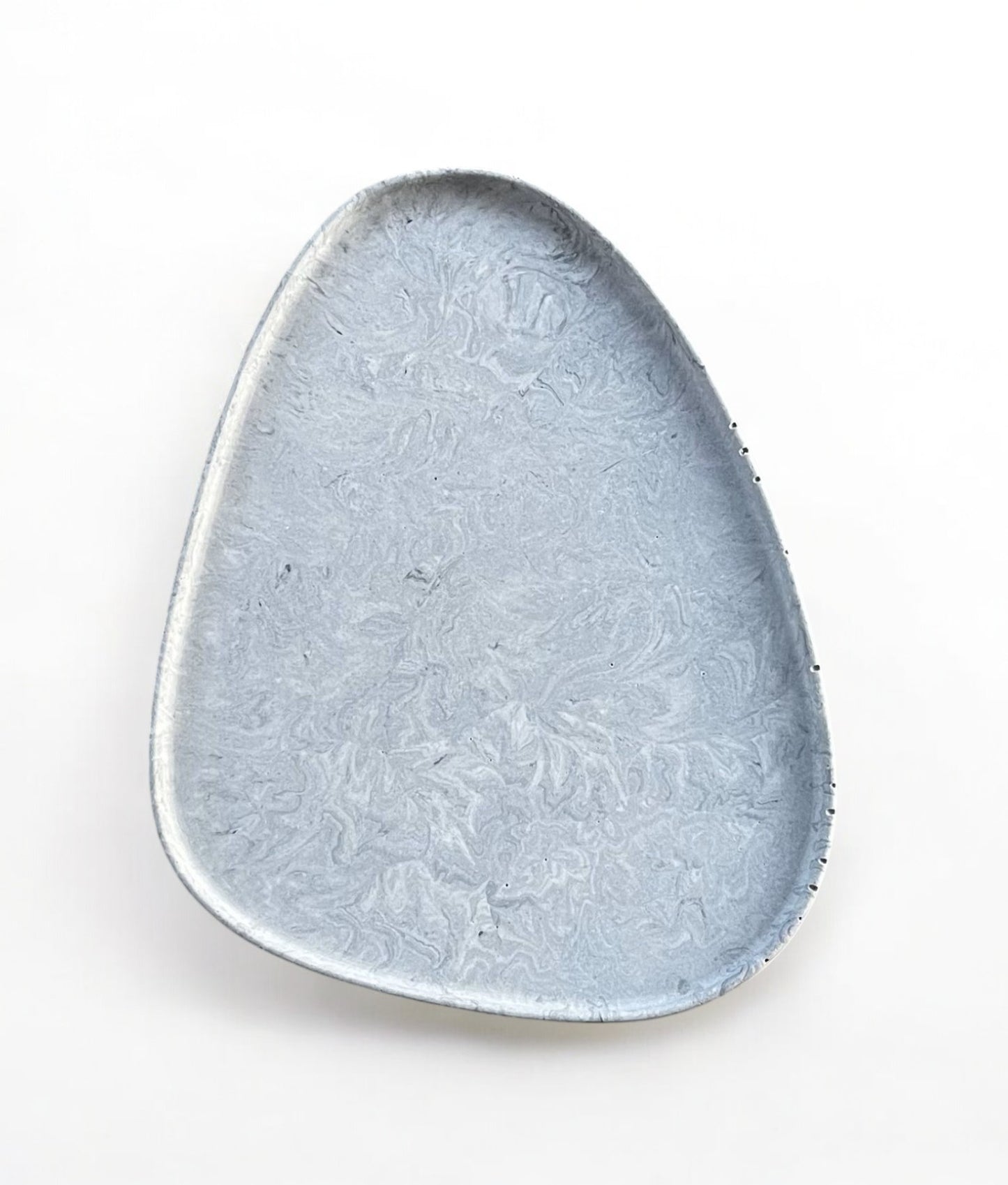 Large Triangle Tray | Grey Swirl