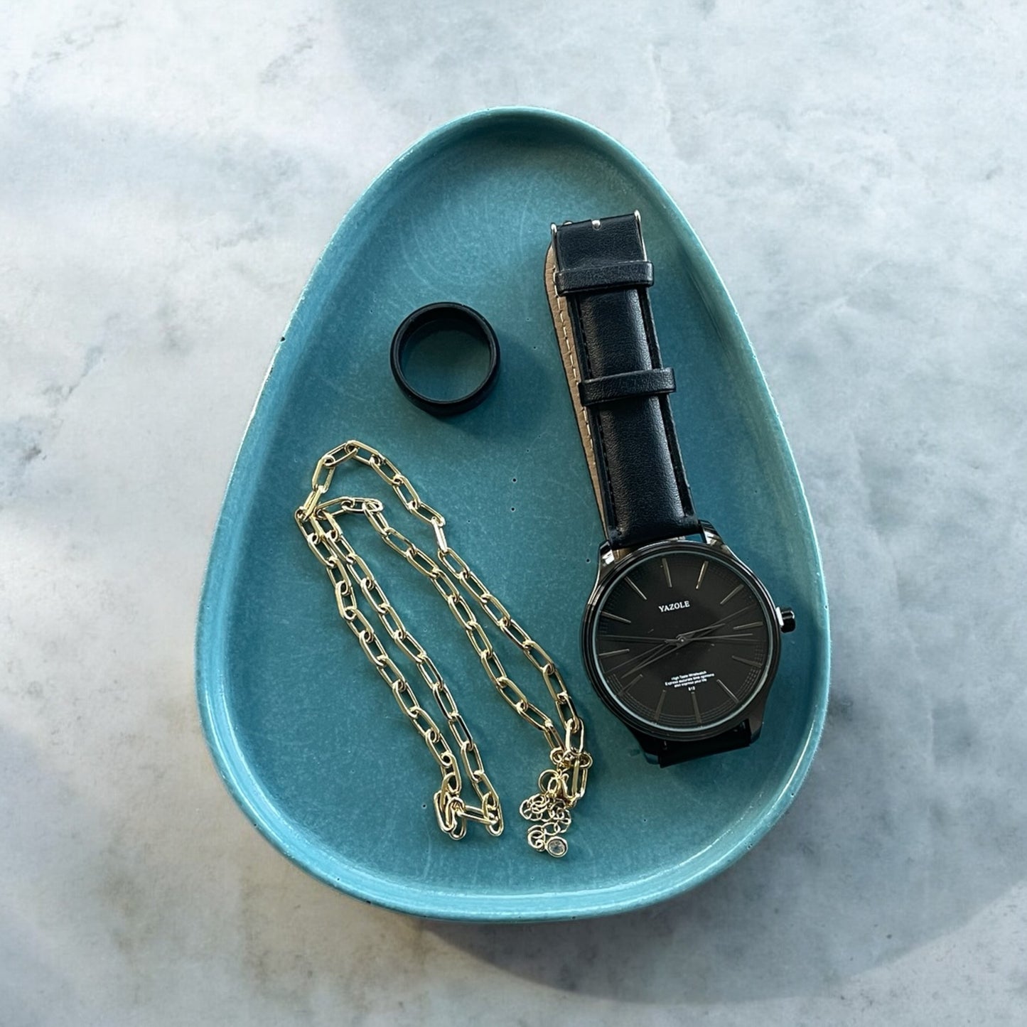 Medium Triangle Tray | Blue-Green
