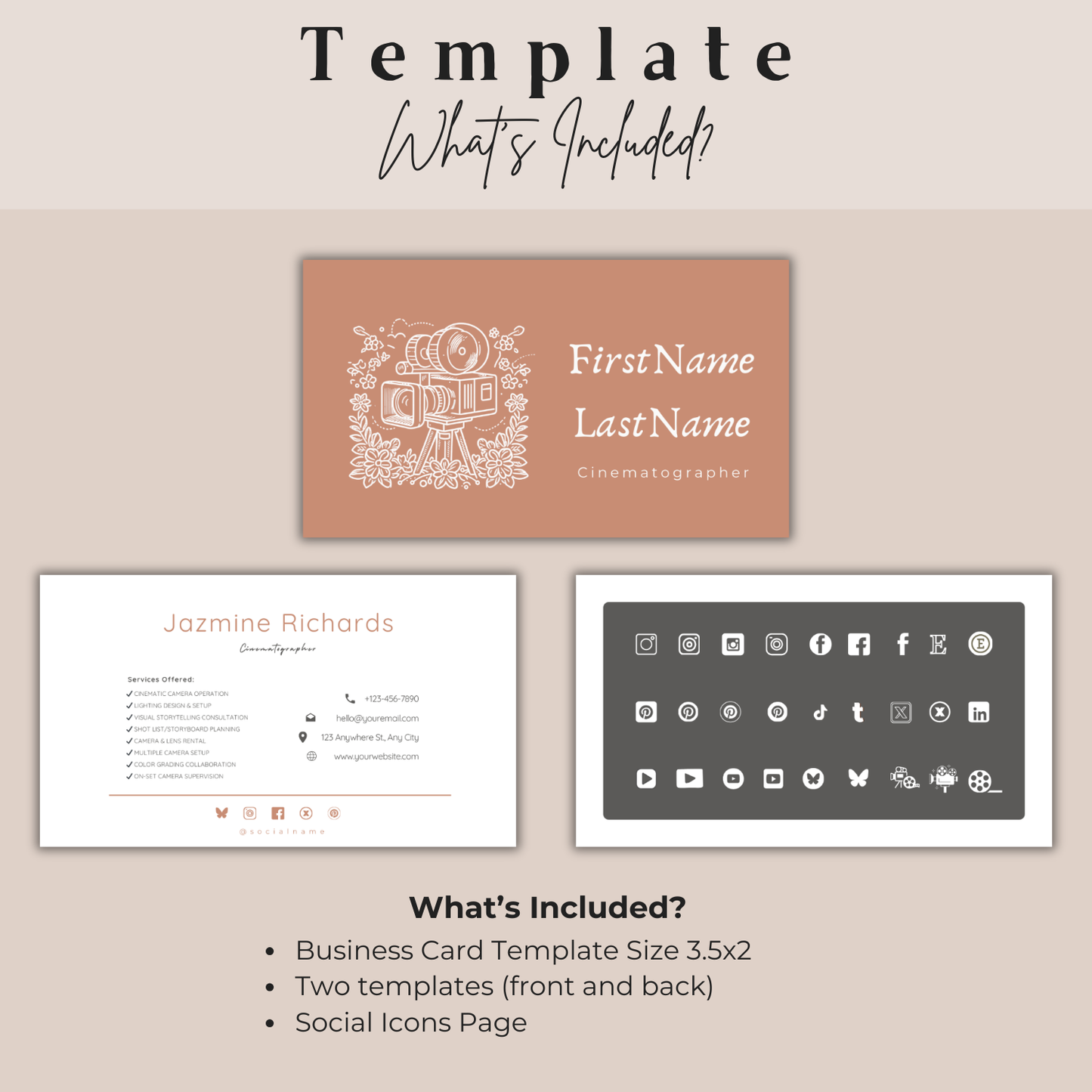 Modern Business Card Template | Cinematographer