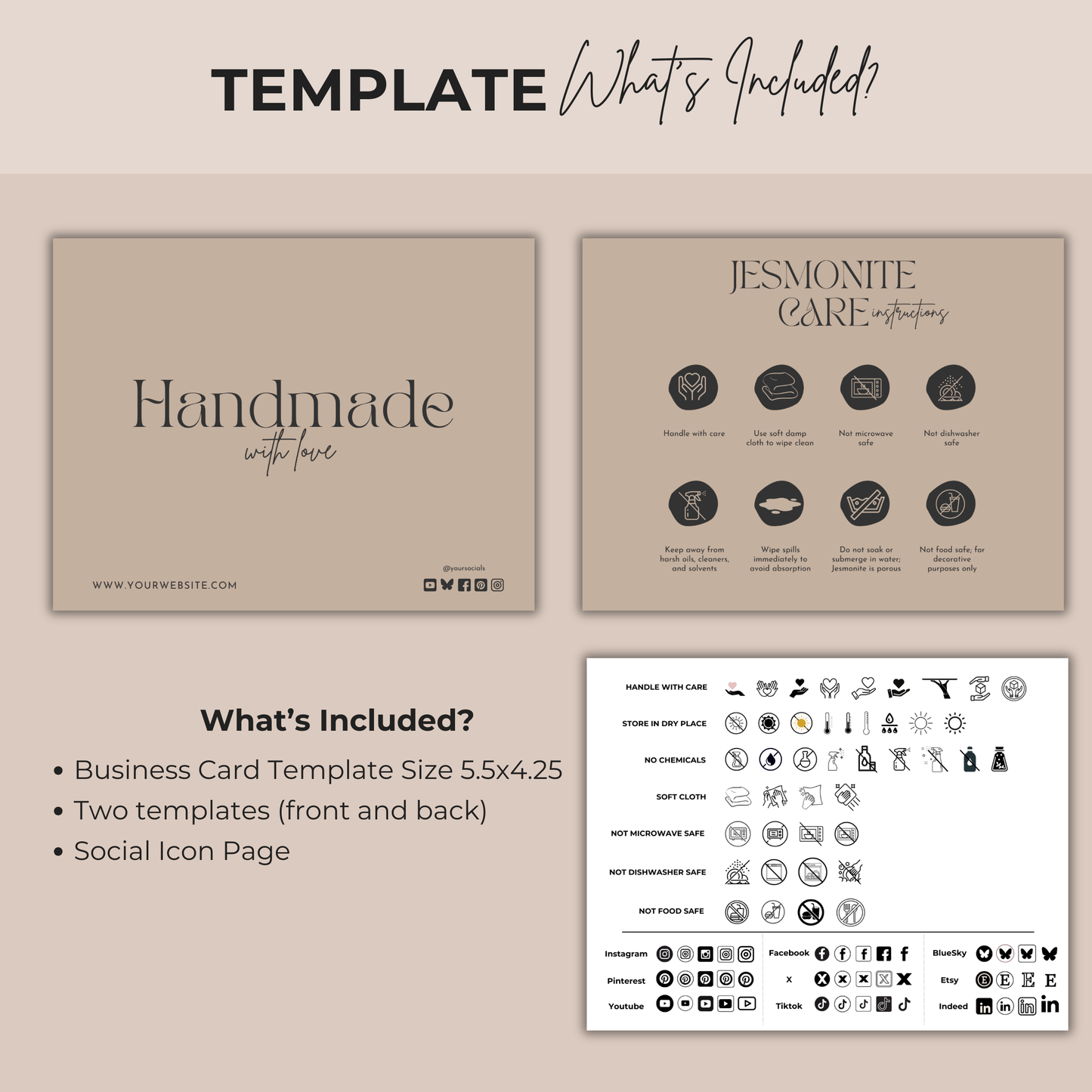 Jesmonite Care Card | Jesmonite Care Instructions