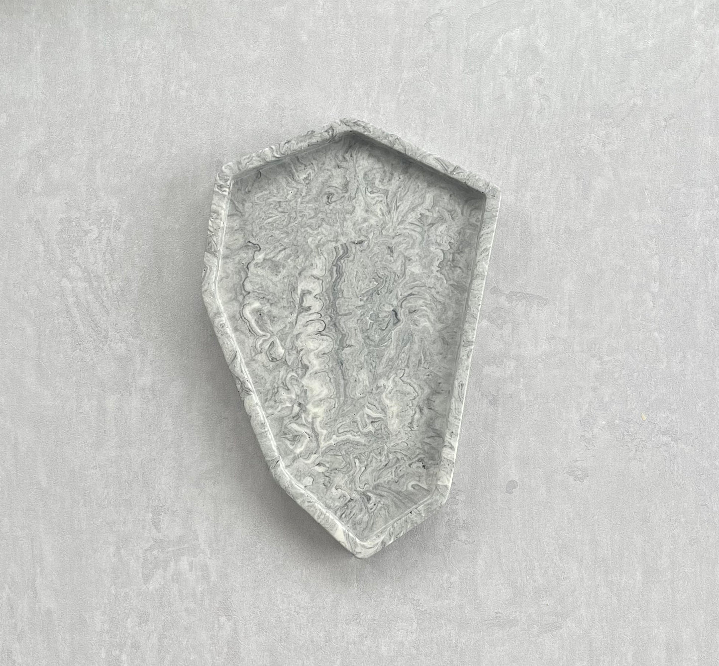 Medium Abstract Tray | Grey Swirl Effect