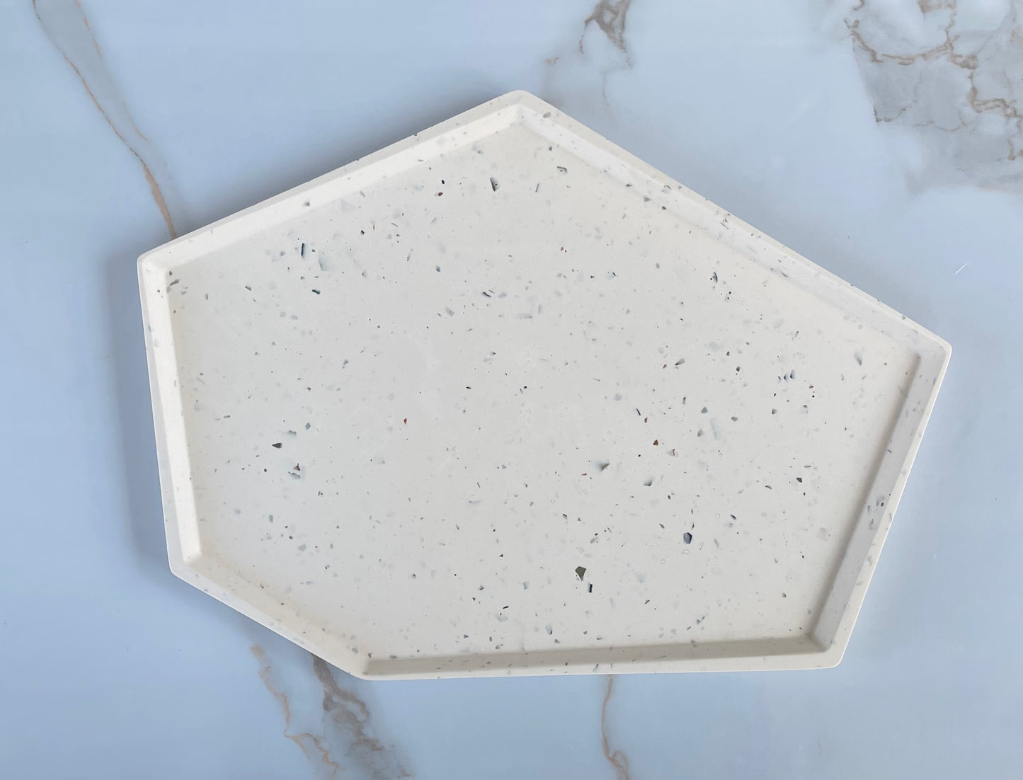 Large Accent Tray | Dark Green Terrazzo