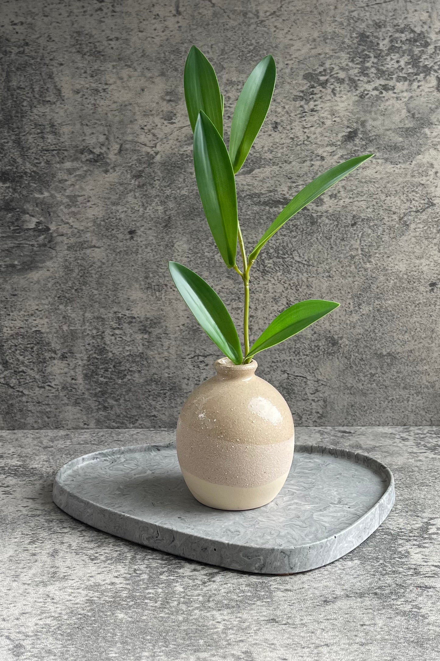 Large Triangle Tray | Grey Swirl
