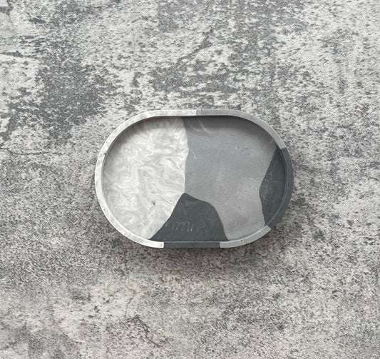 Oval Trinket Dish| Shades of Grey